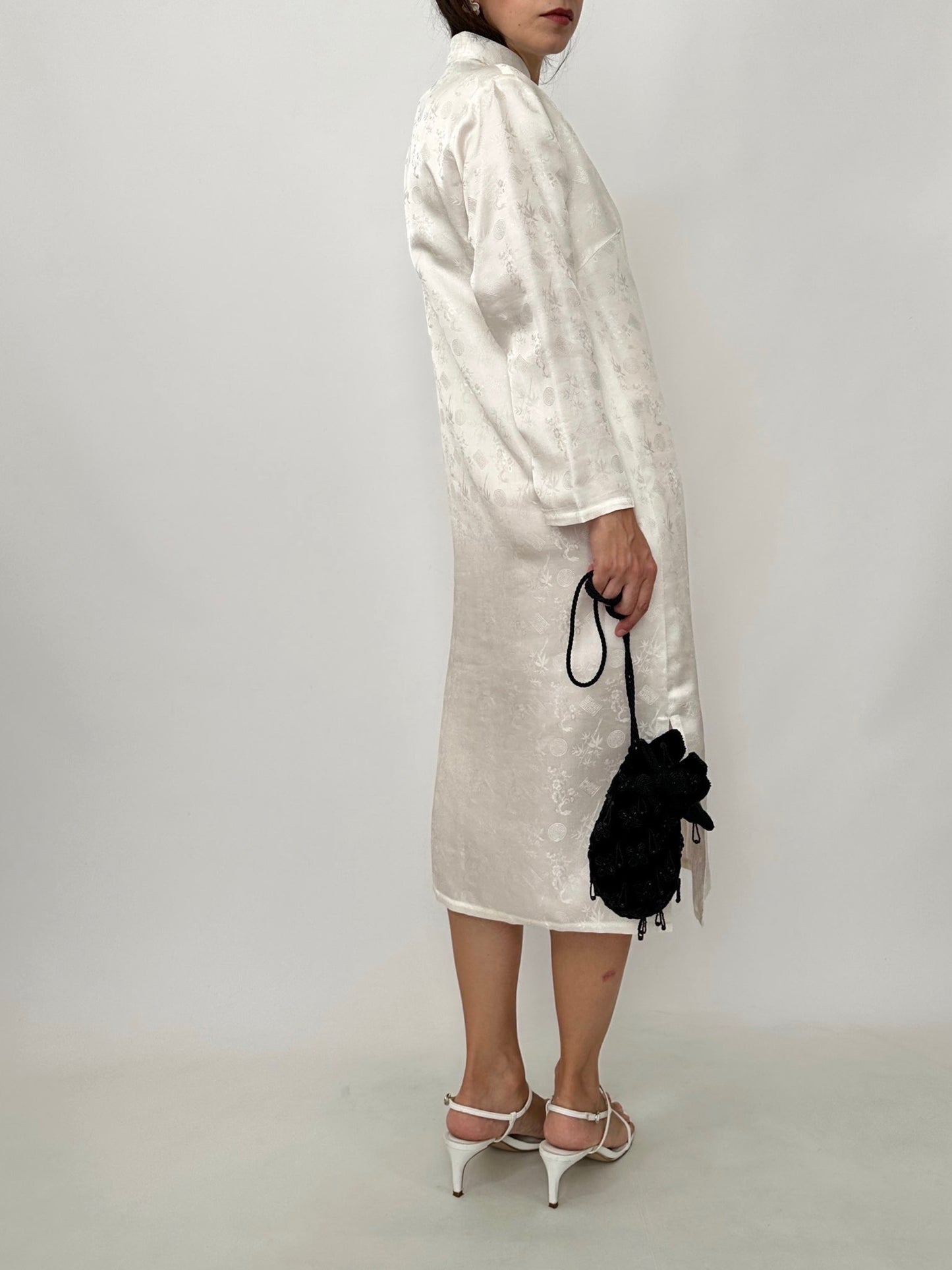 White Silk Oriental Dress - New with Tag