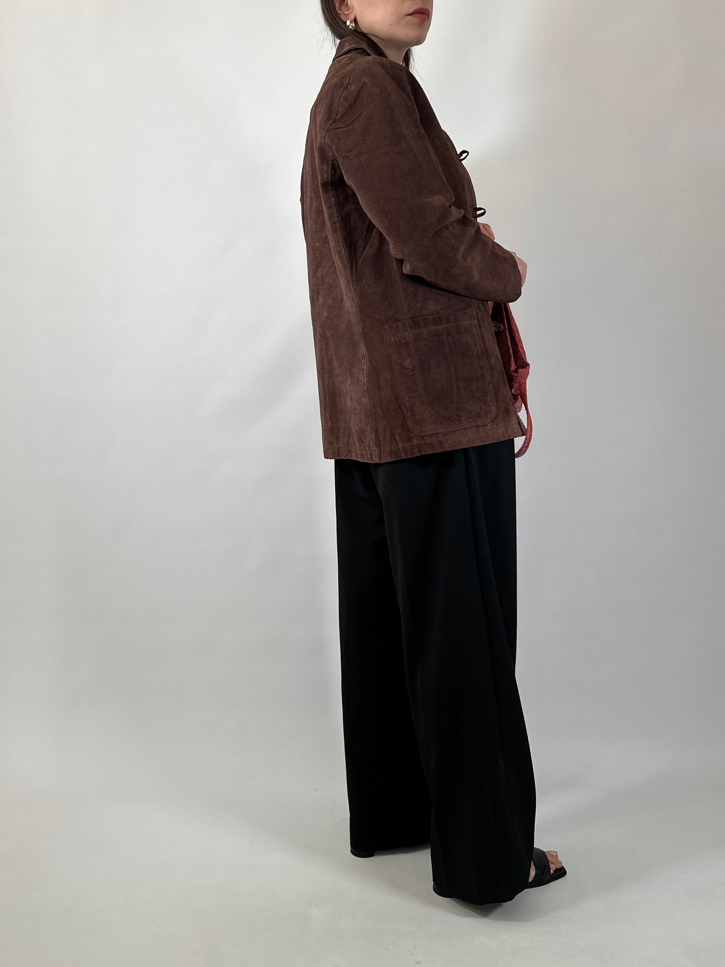 Leather Jacket with Frog Closure