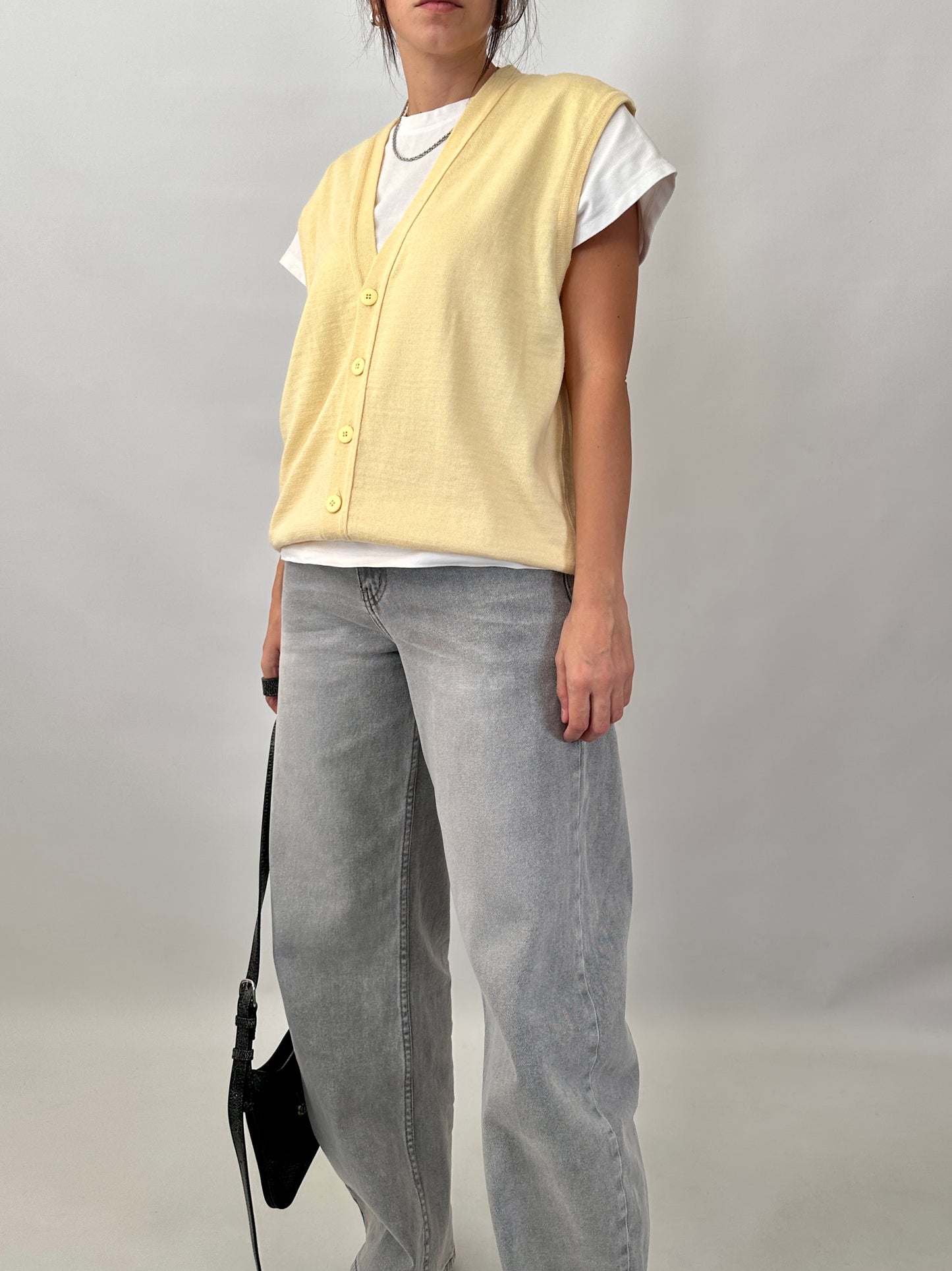 Button front sweater vest