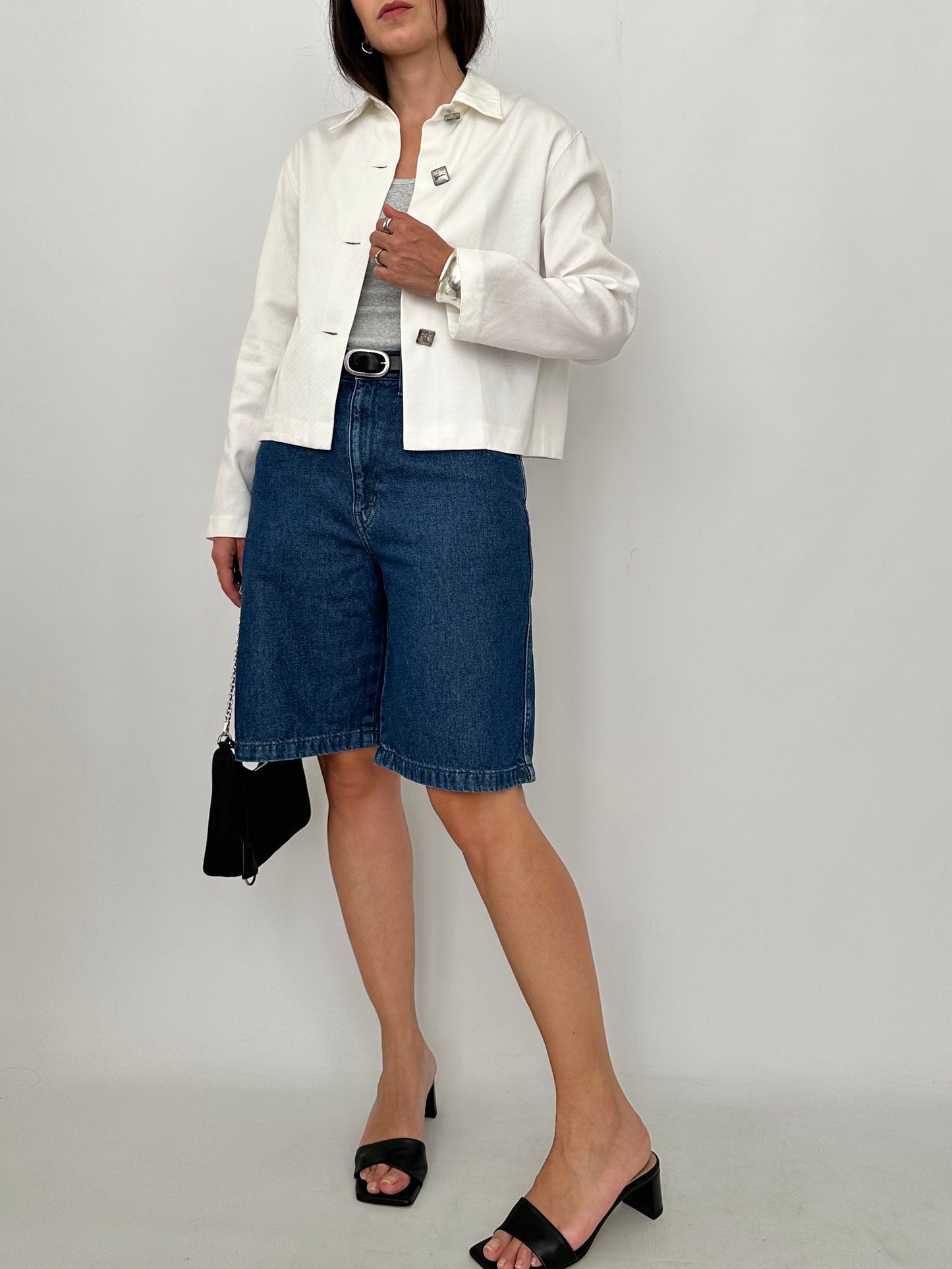 Genny Structured Cotton Boxy Fit Jacket