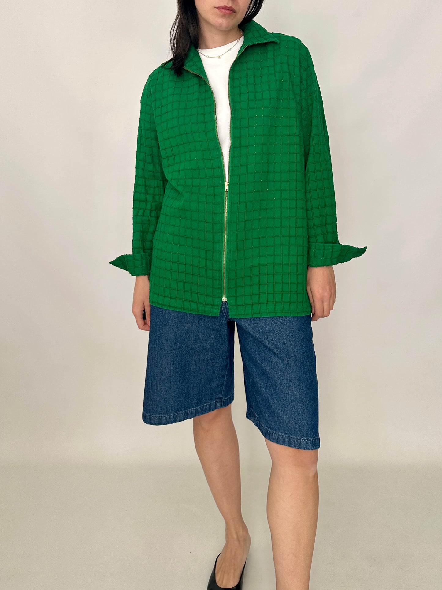 Textured zipped shirt