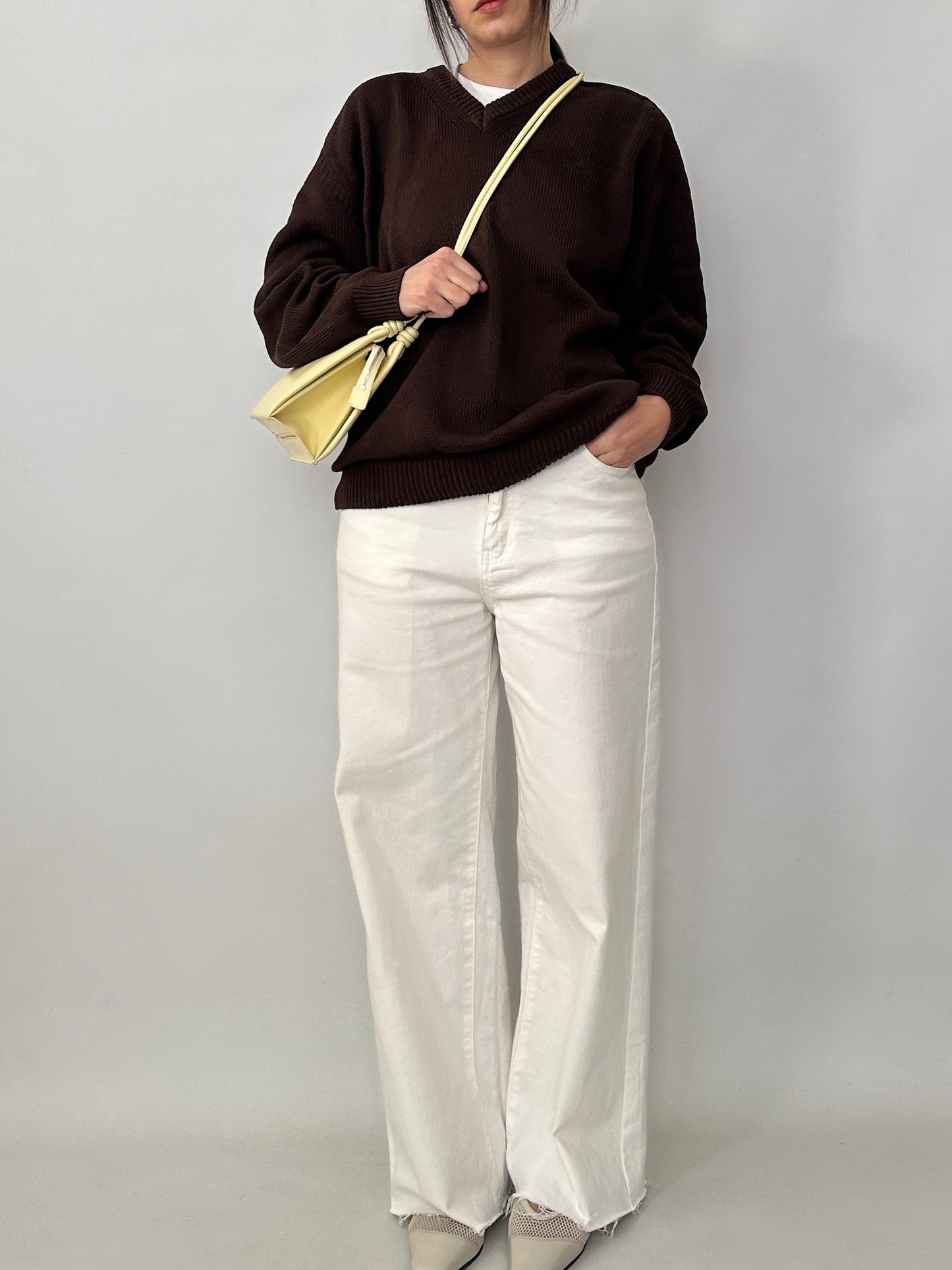 Chocolate knit sweater