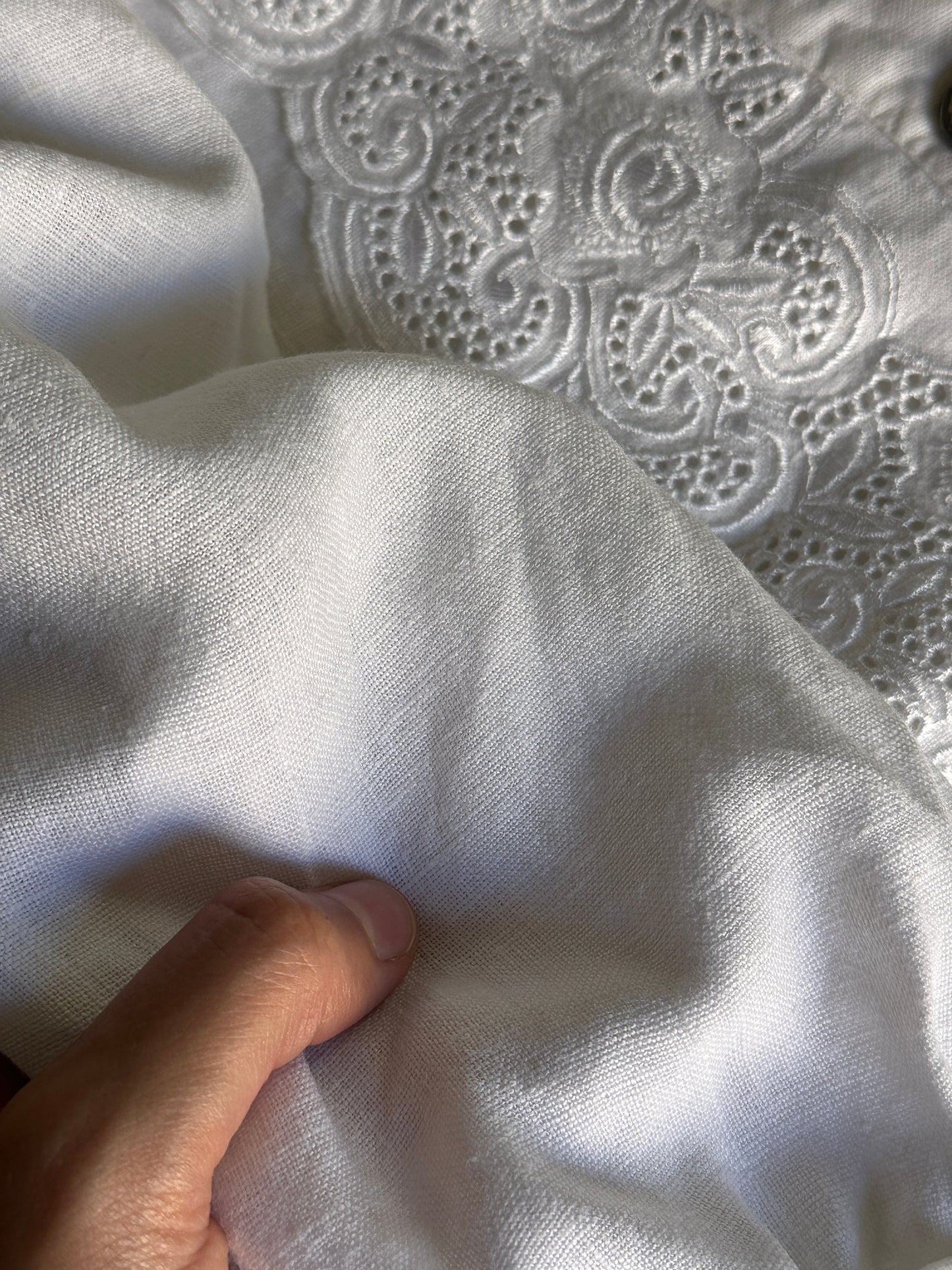 Vintage Linen Broderie Blouse