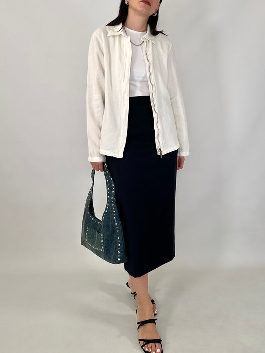 Max Mara zipped linen jacket