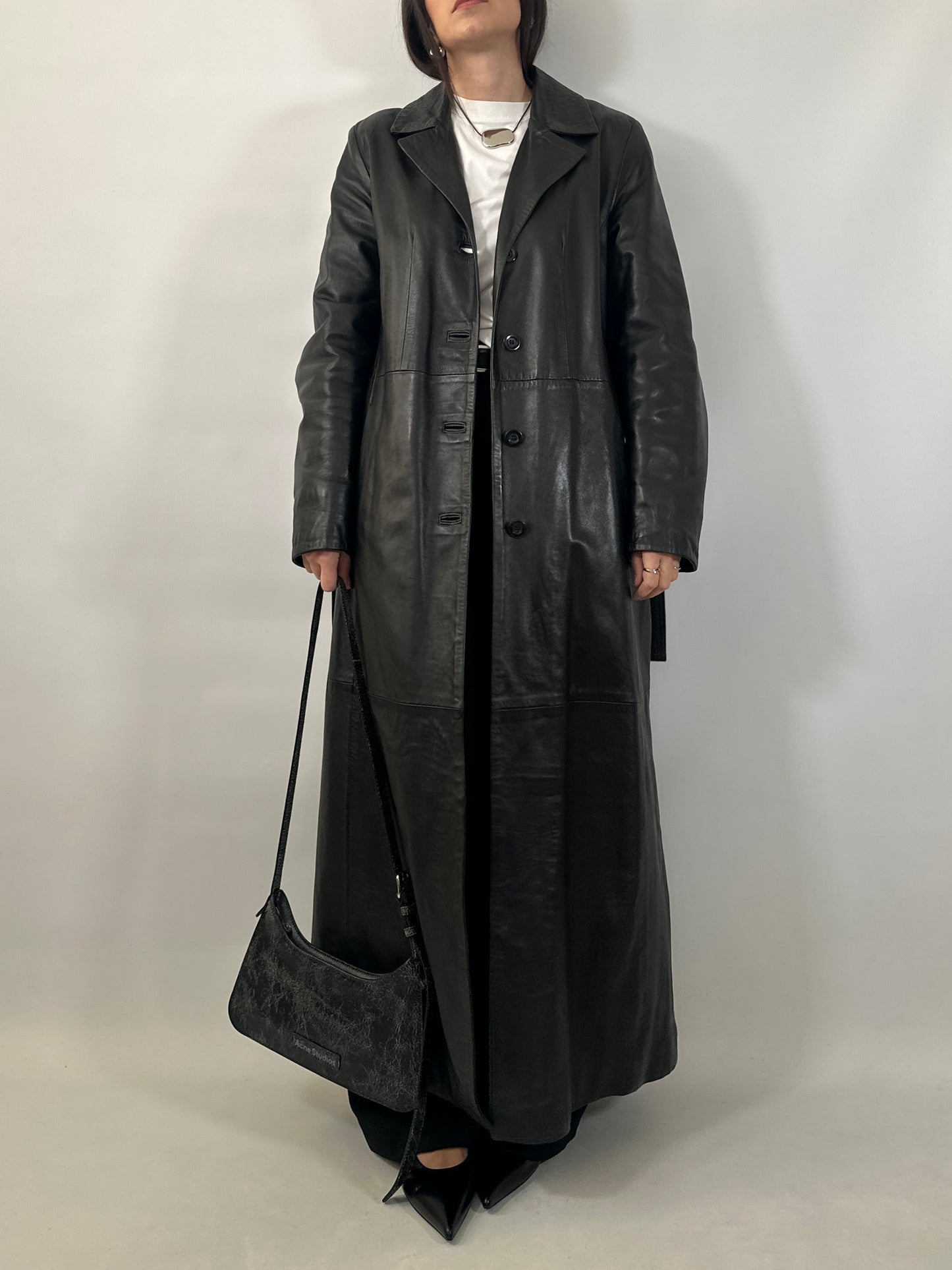 Extra-Long Soft Leather Coat