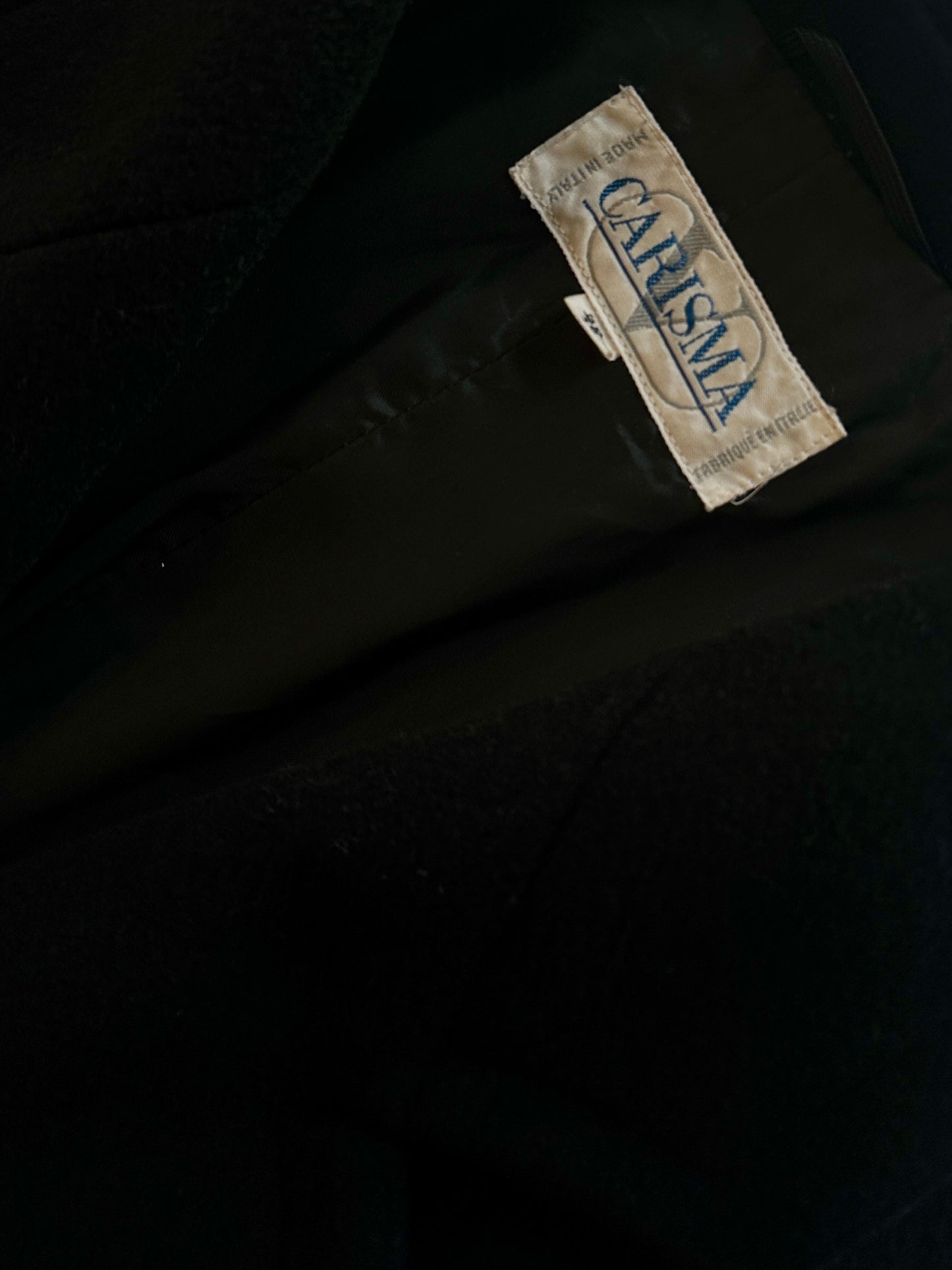 Vintage Black Wool Coat Carisma by Valentino