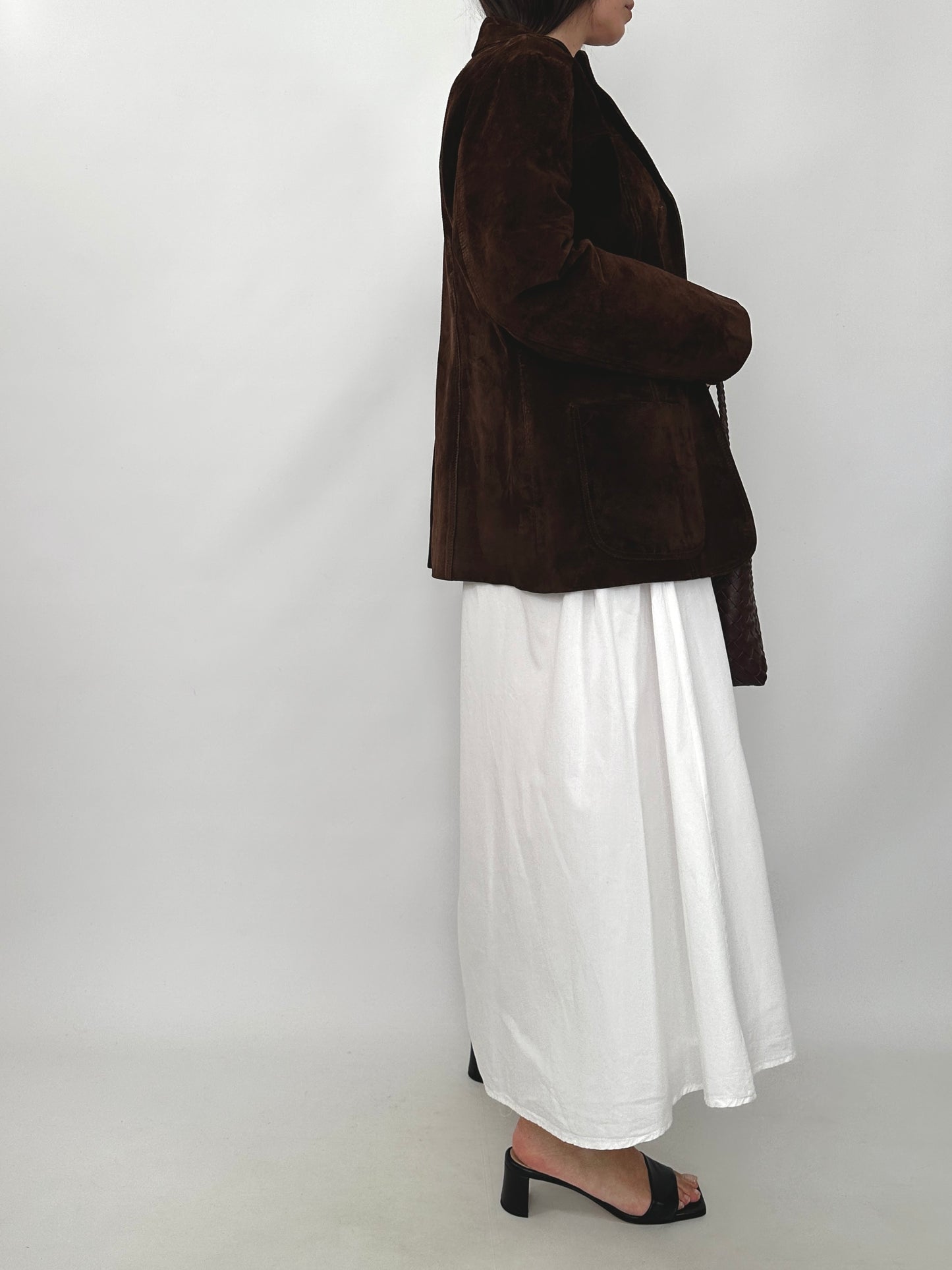 Chocolate Brown Suede Leather Jacket