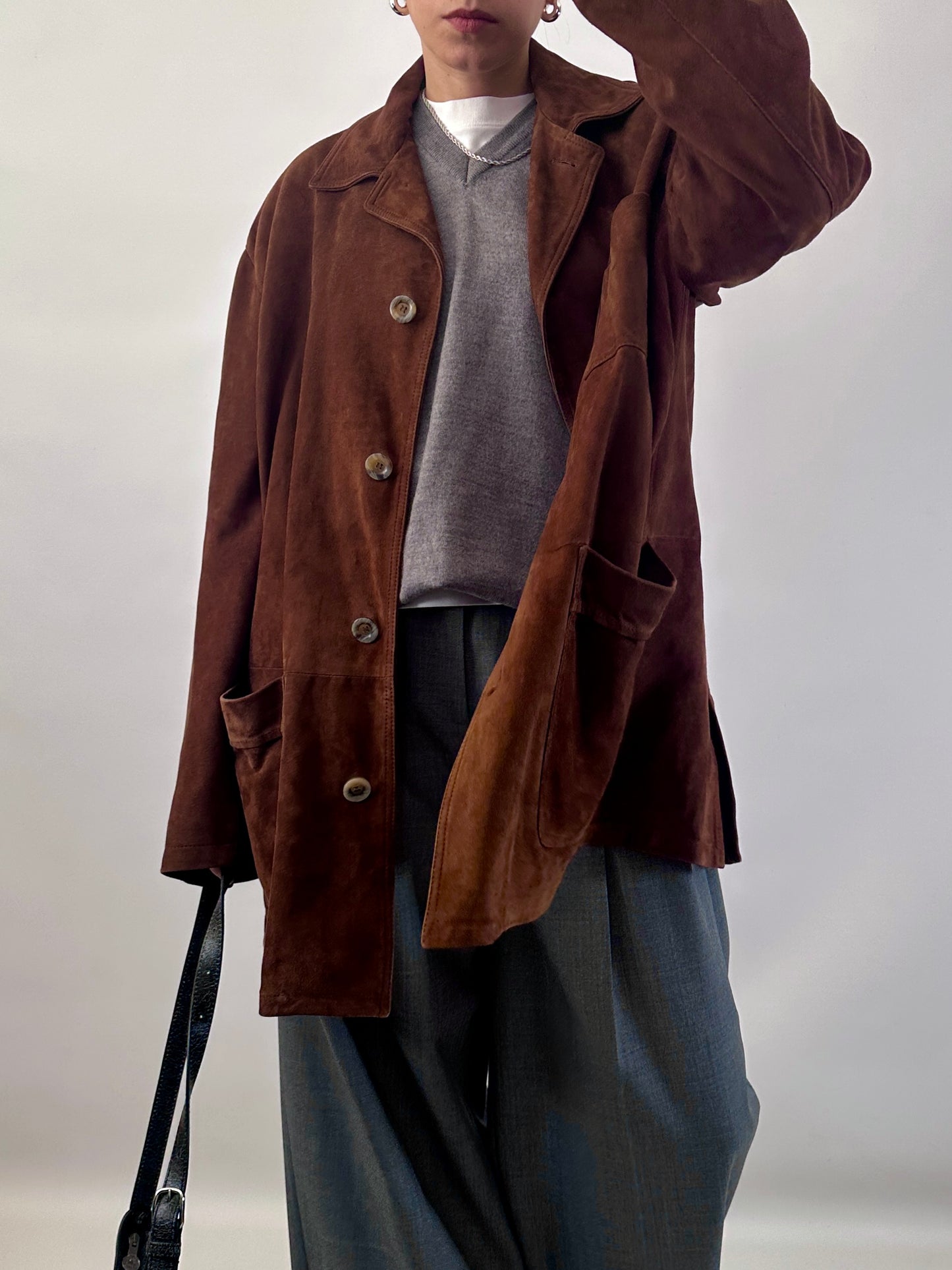 Brown suede jacket