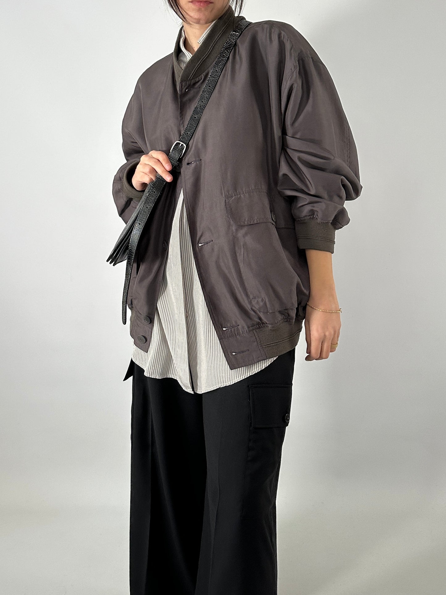 Vintage bomber jacket in silk