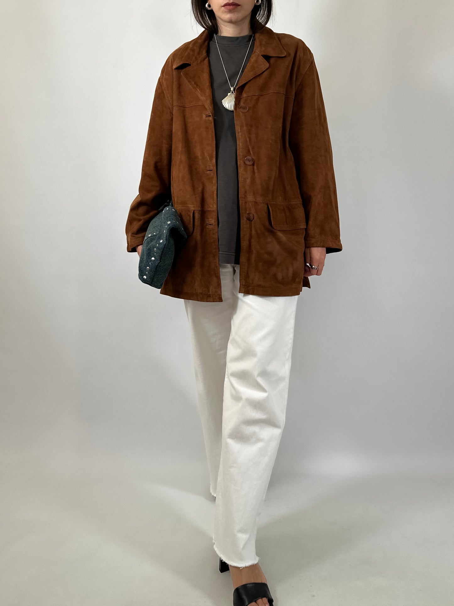Suede Leather Relaxed Fit Jacket