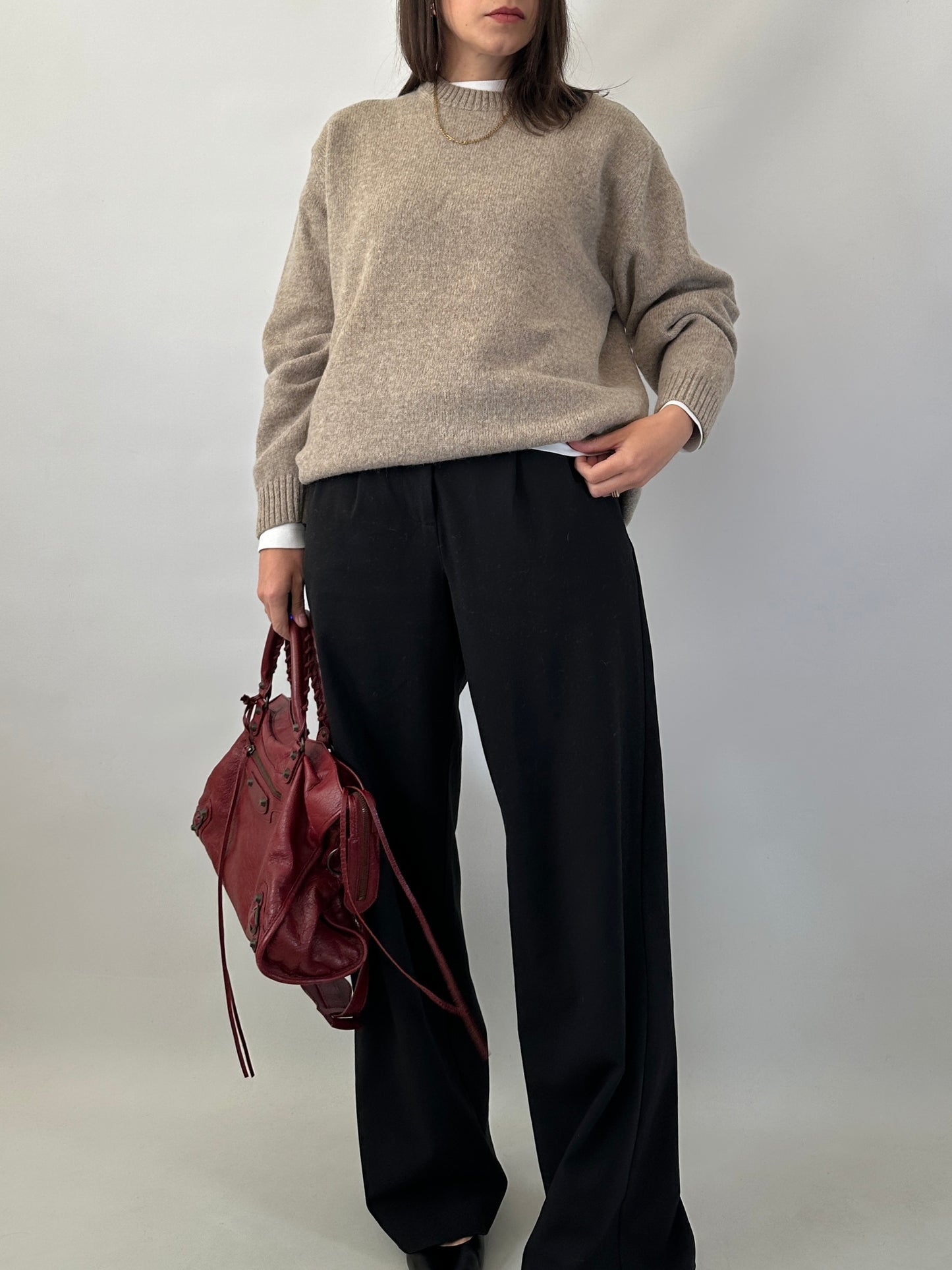 Pure wool oversized sweater