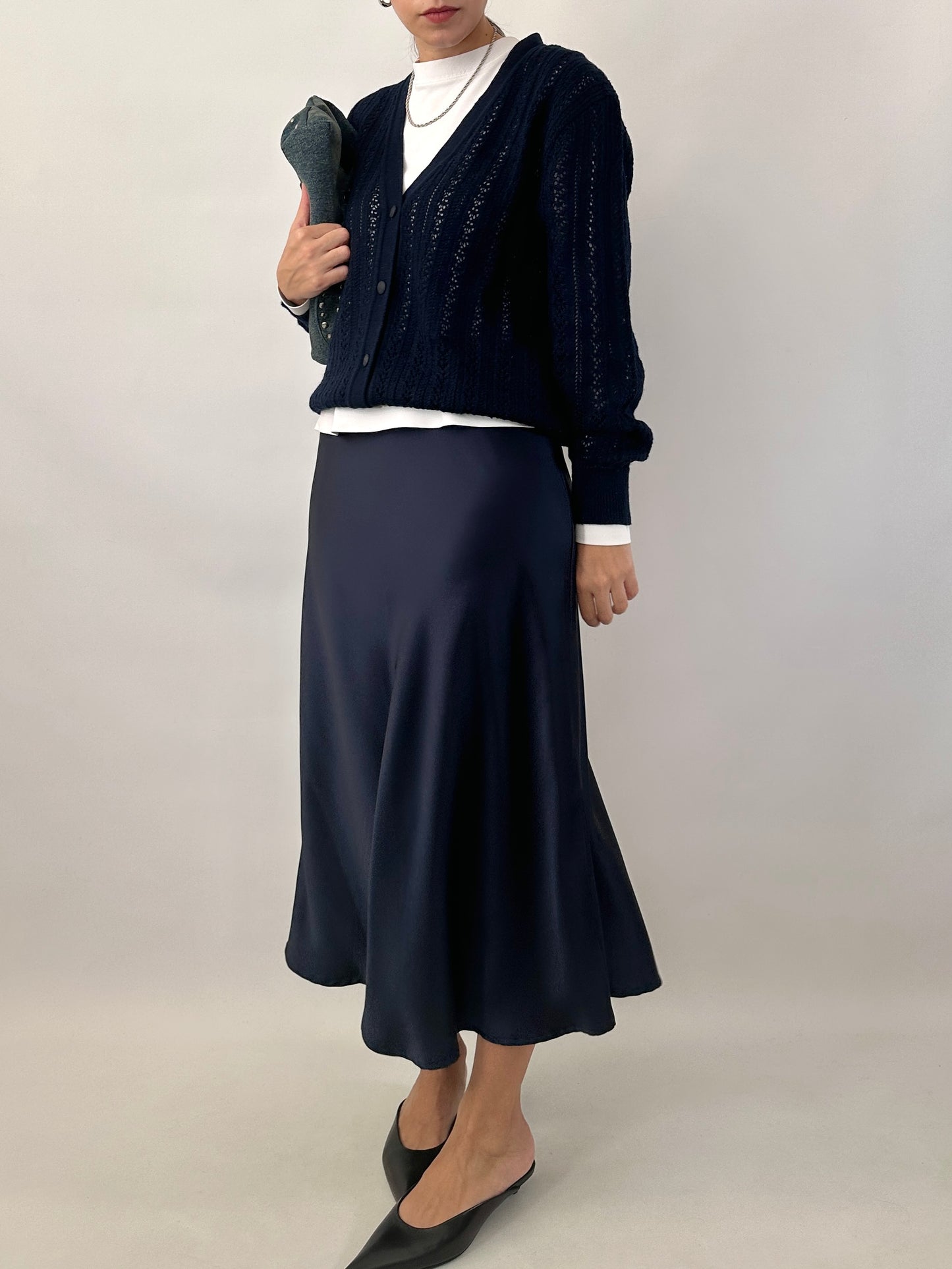 Romantic vintage pointelle cardigan