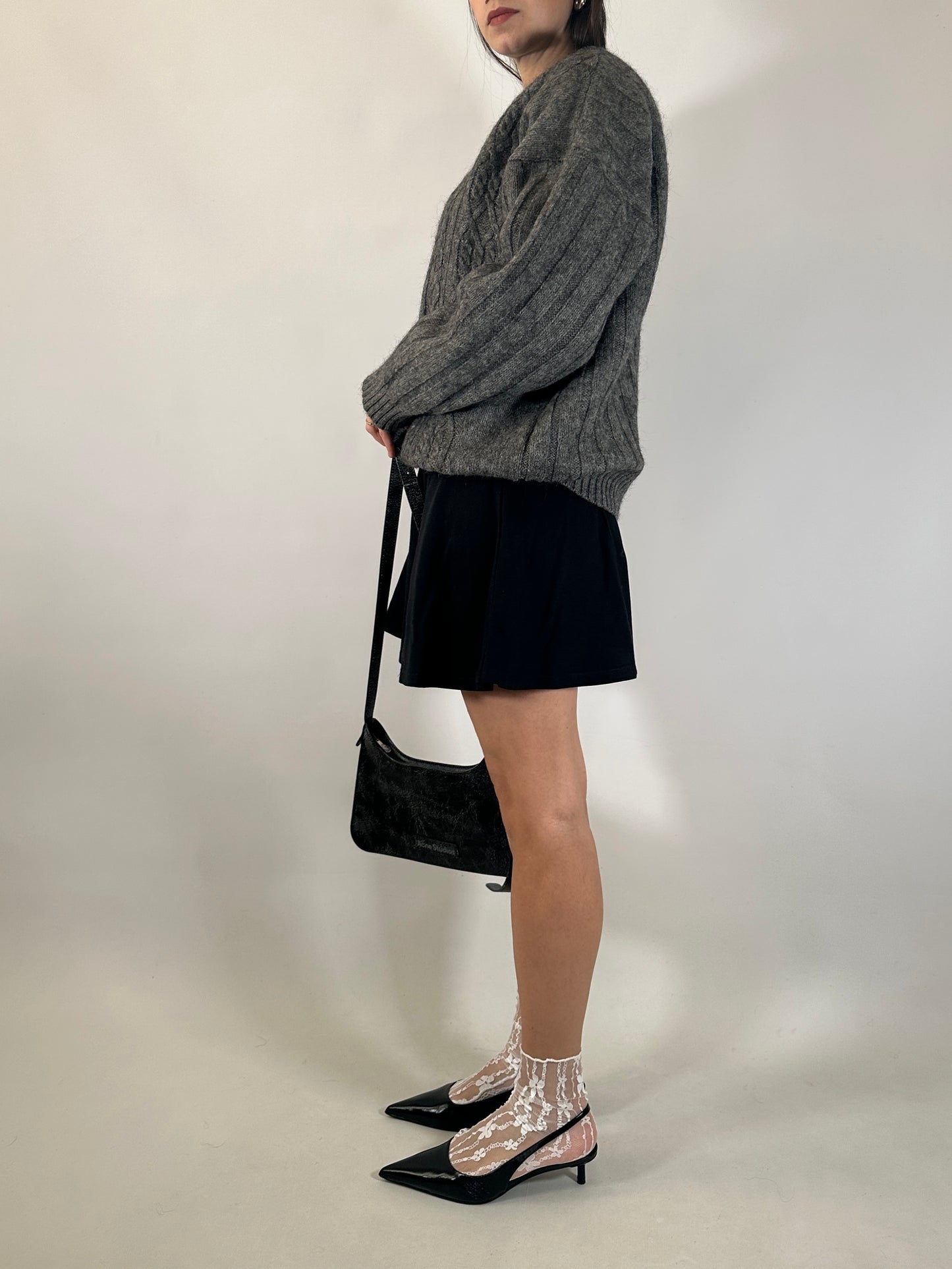 Vintage Cable Knit Wool Sweater