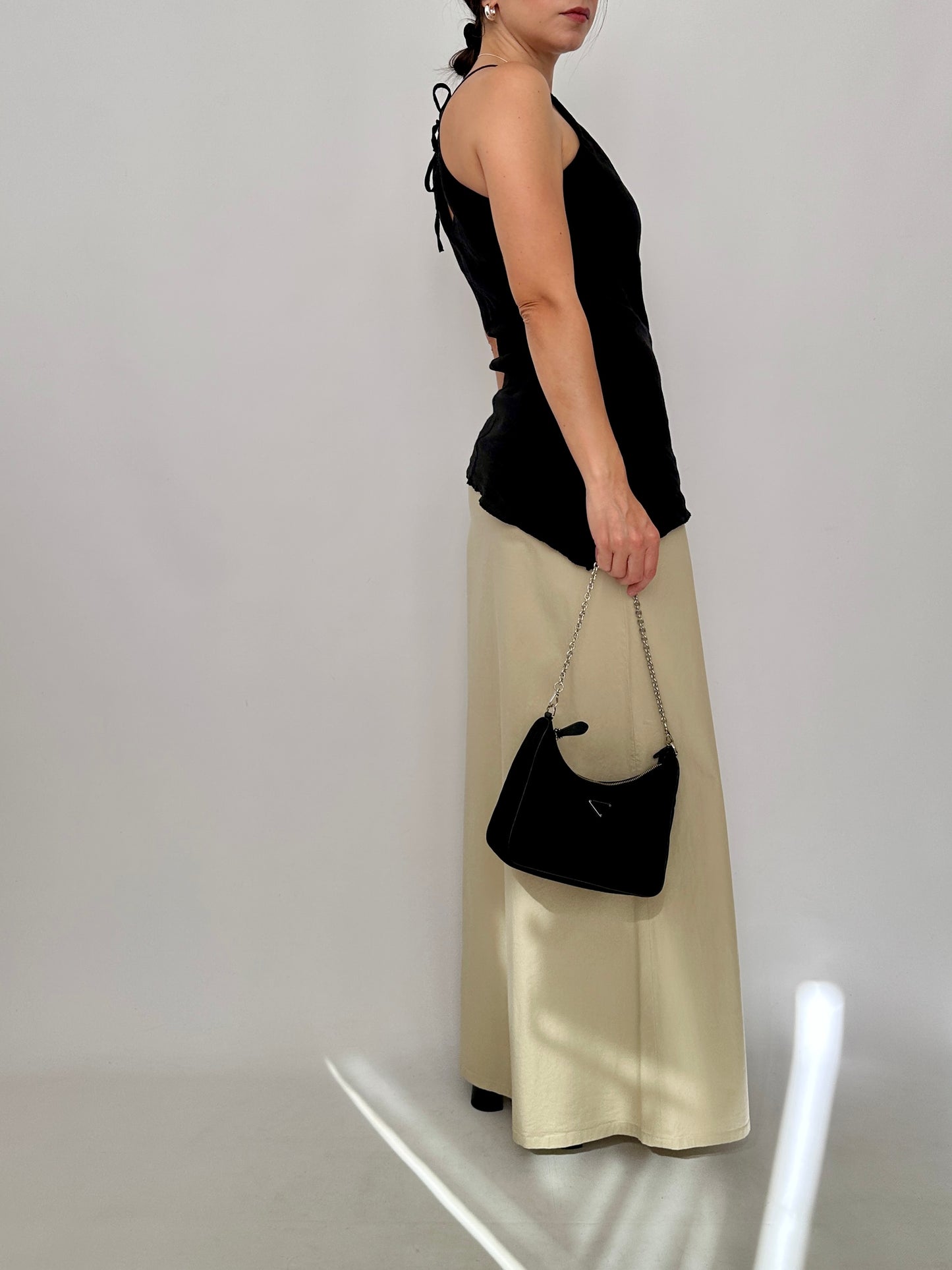 Asymmetric Linen Halter Top