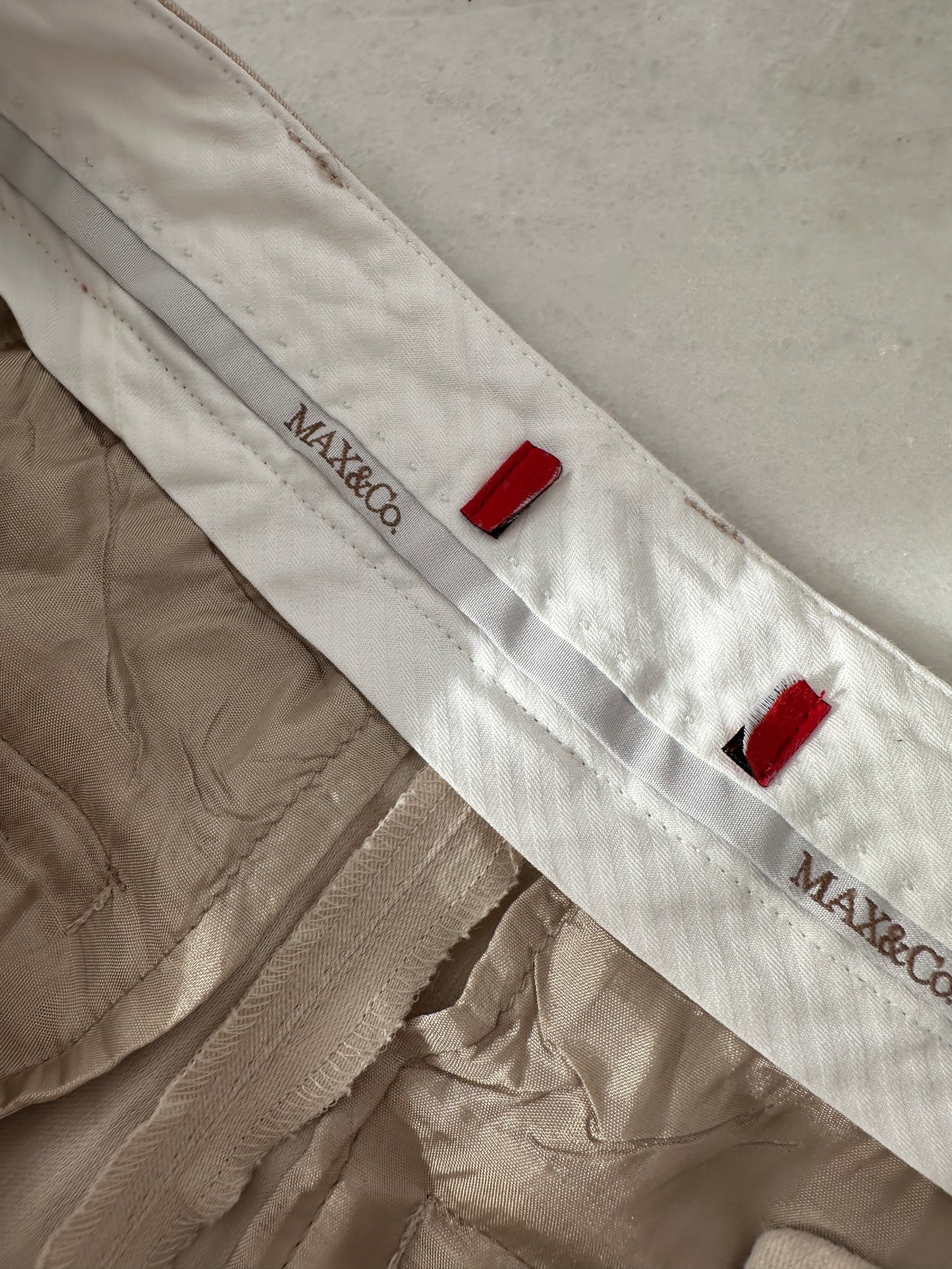 Max&co tailored linen-blend pants