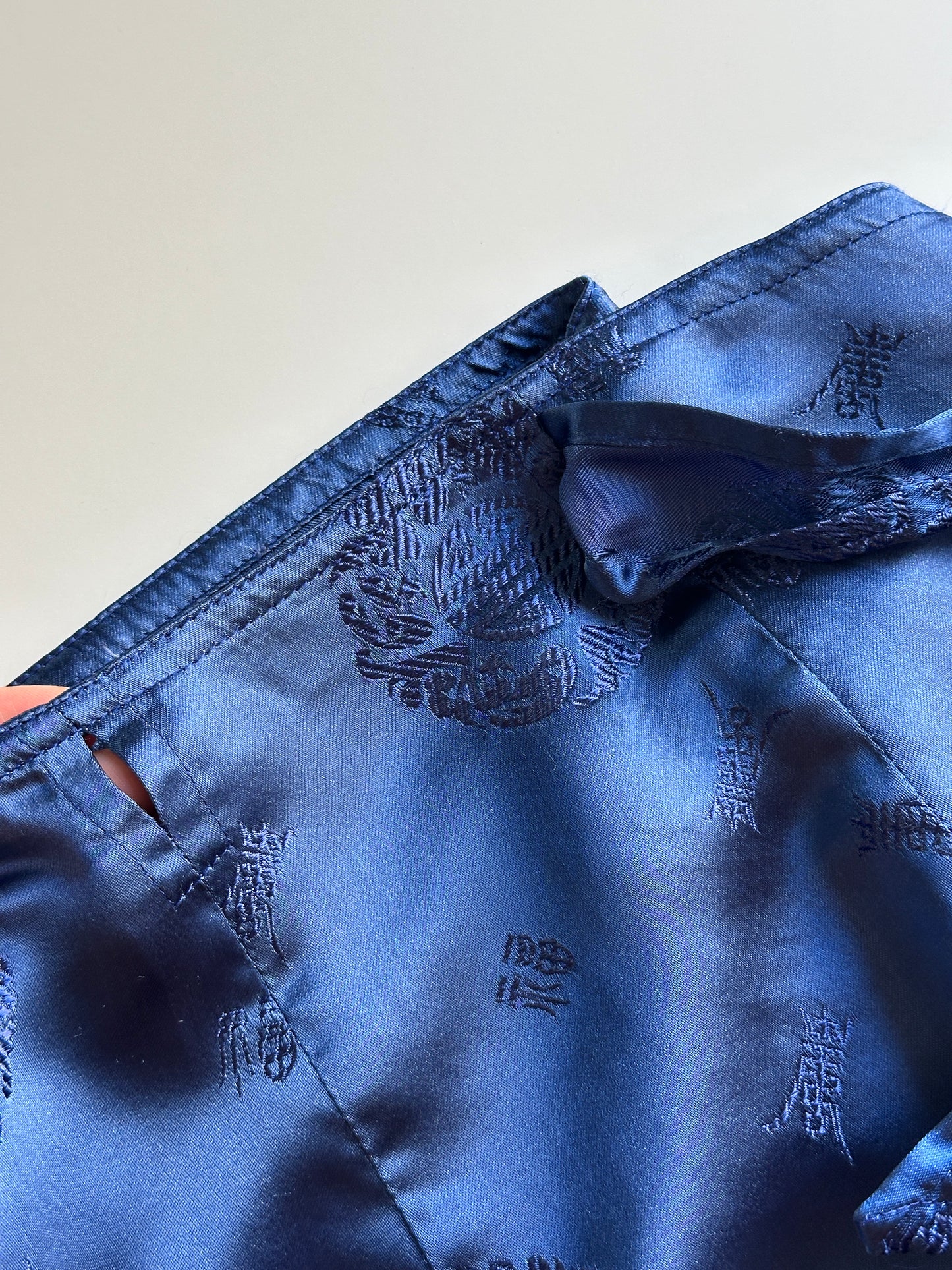 Japanese Jacquard Satin Wrap Skirt