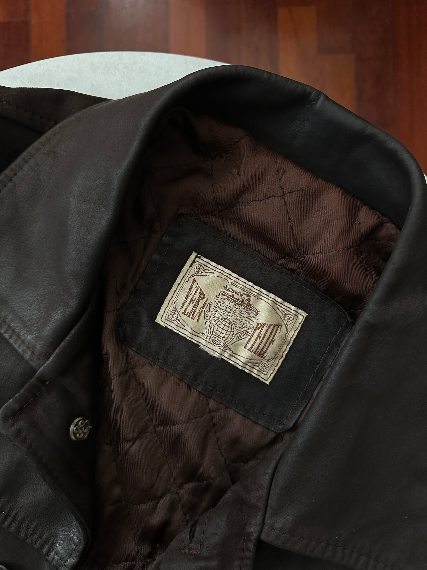 Nubuck leather car coat