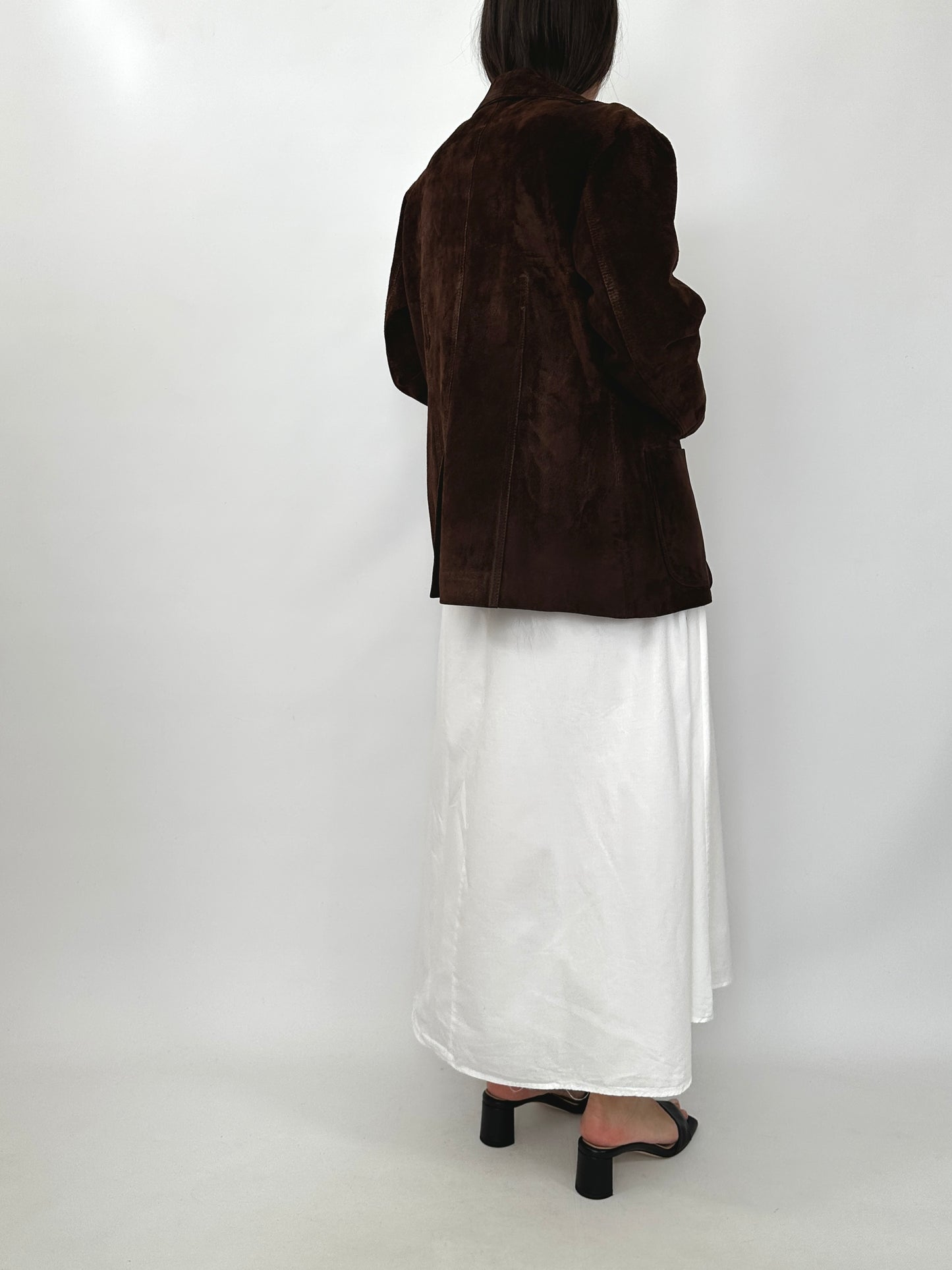 Chocolate Brown Suede Leather Jacket