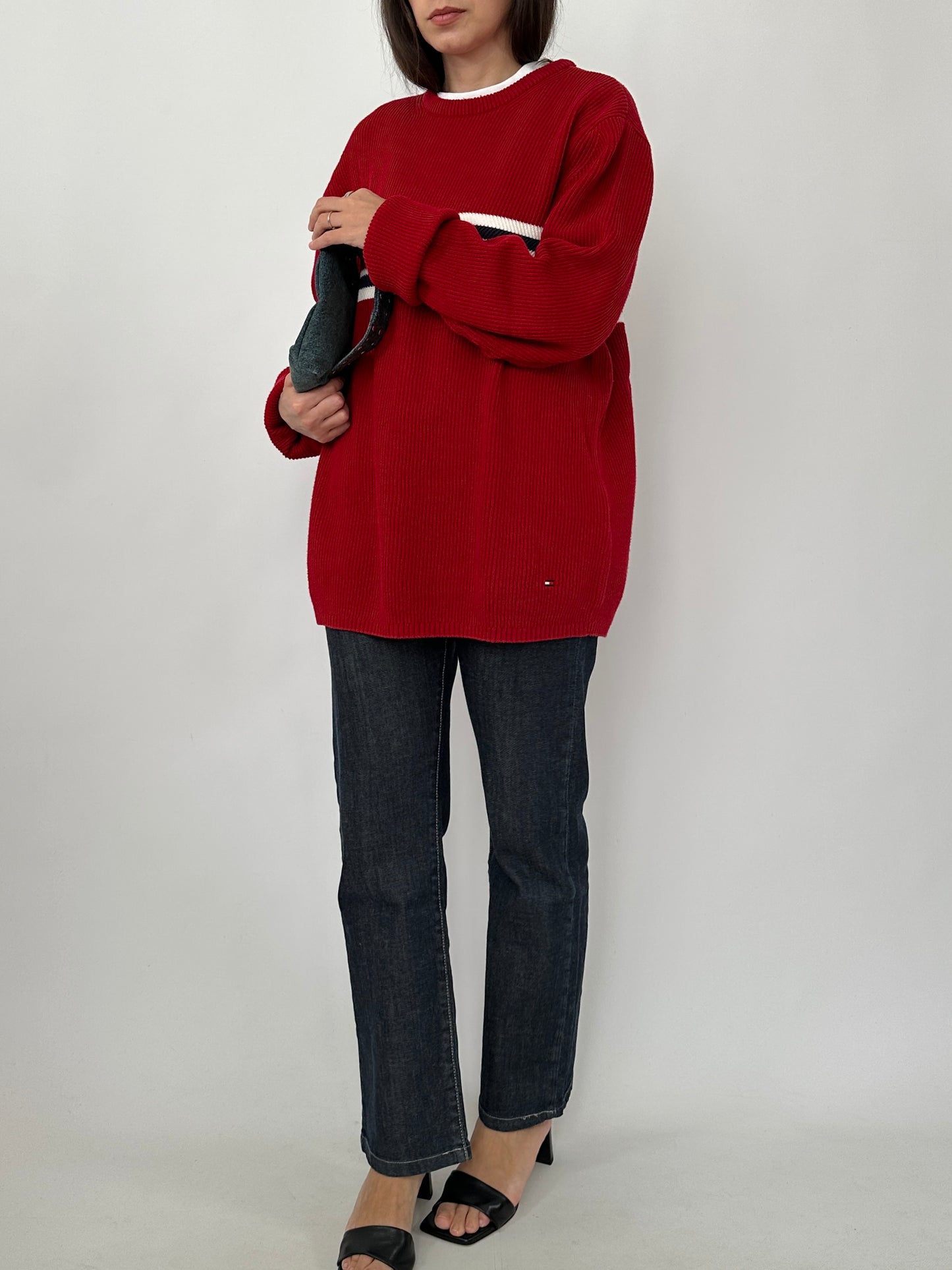 Tommy Hilfiger Rib Knit Pure Cotton Sweater