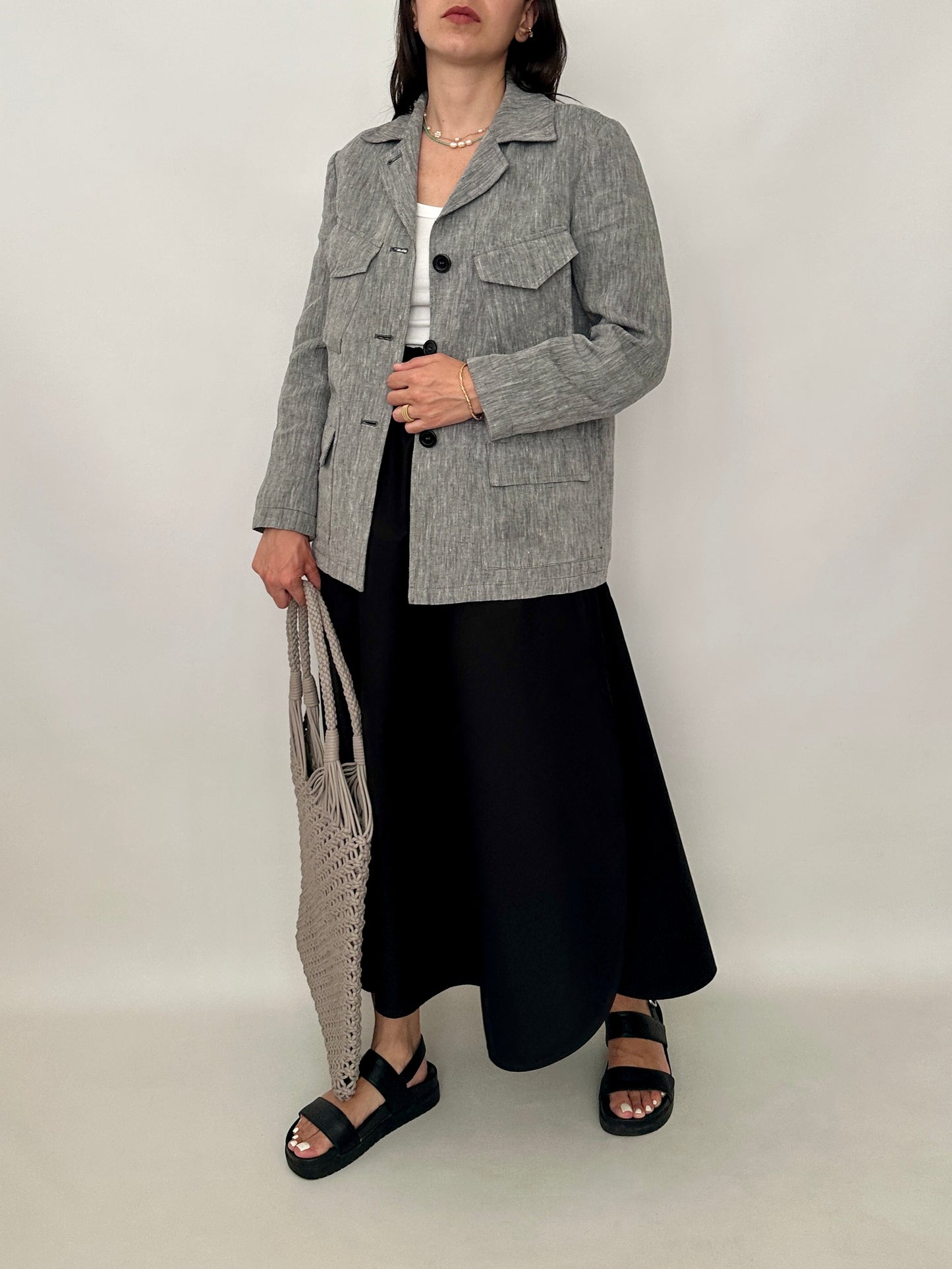 Max Mara pure linen utility jacket