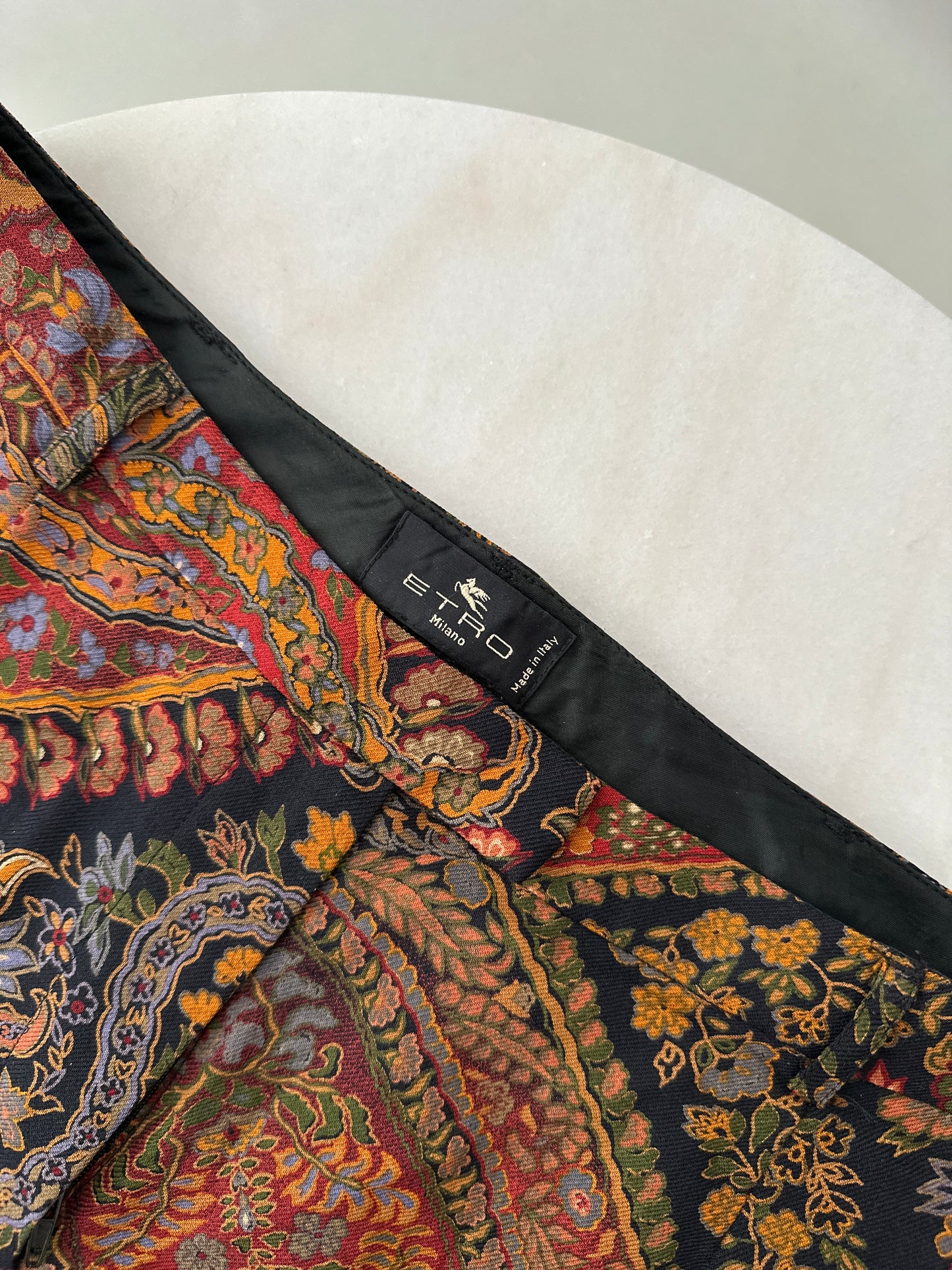 Etro silk and wool pencil skirt