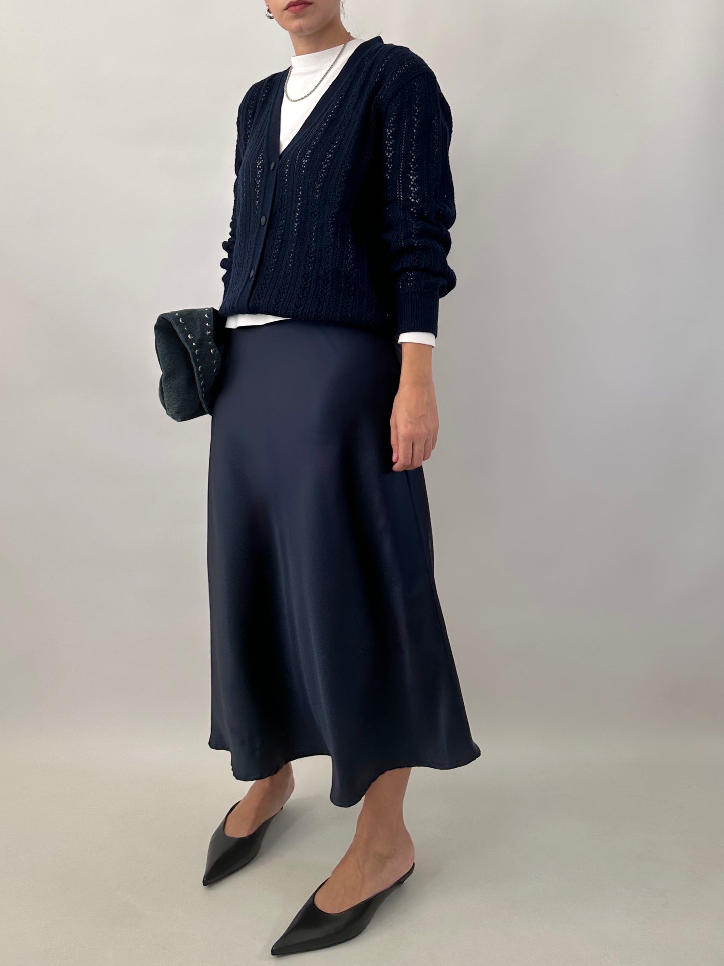 Romantic vintage pointelle cardigan