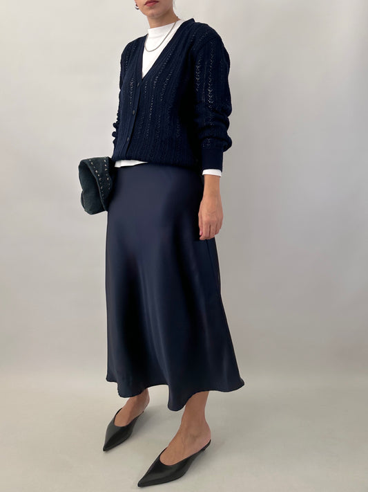 Romantic vintage pointelle cardigan