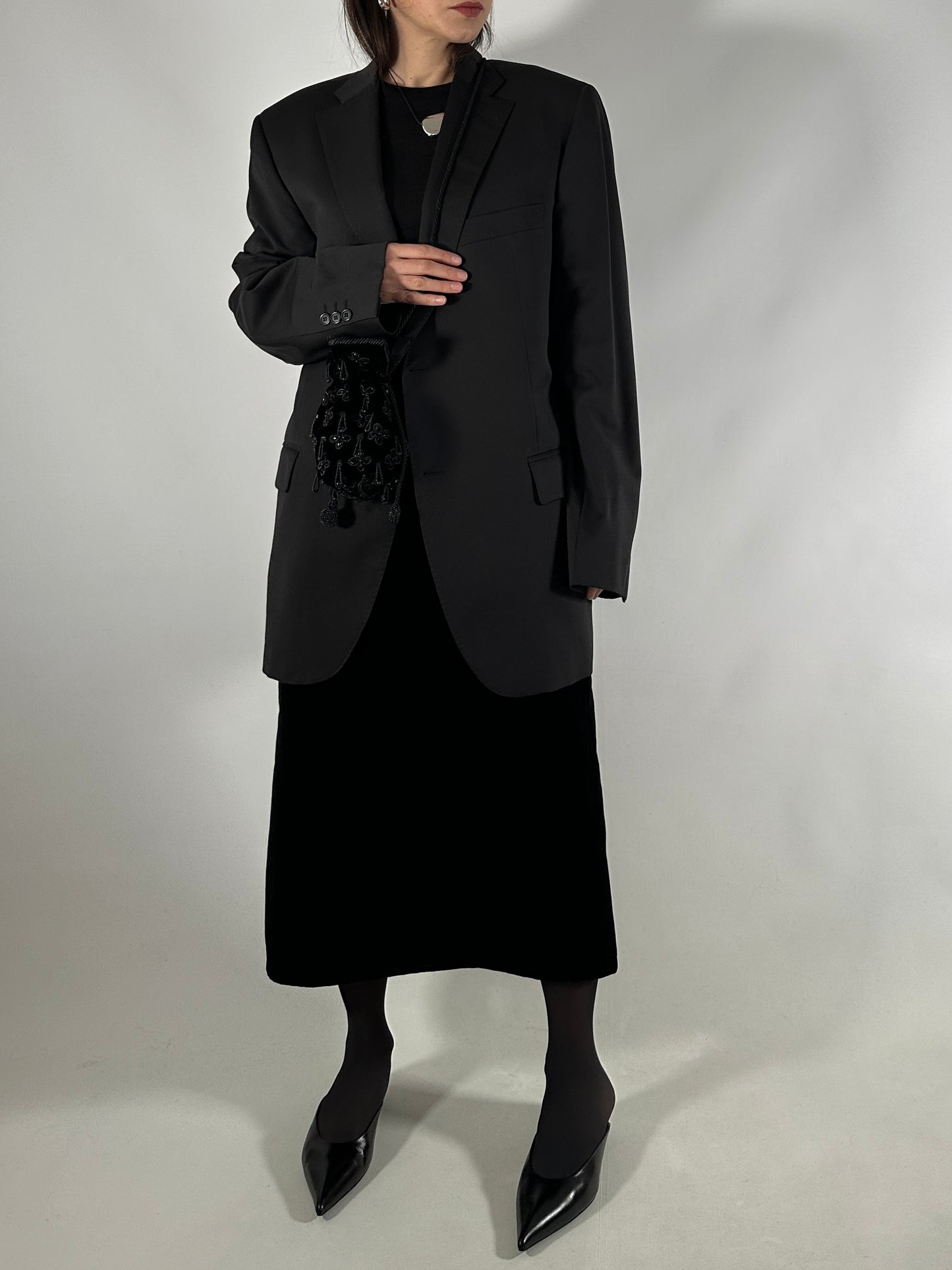 Vintage Black Tailored Blazer