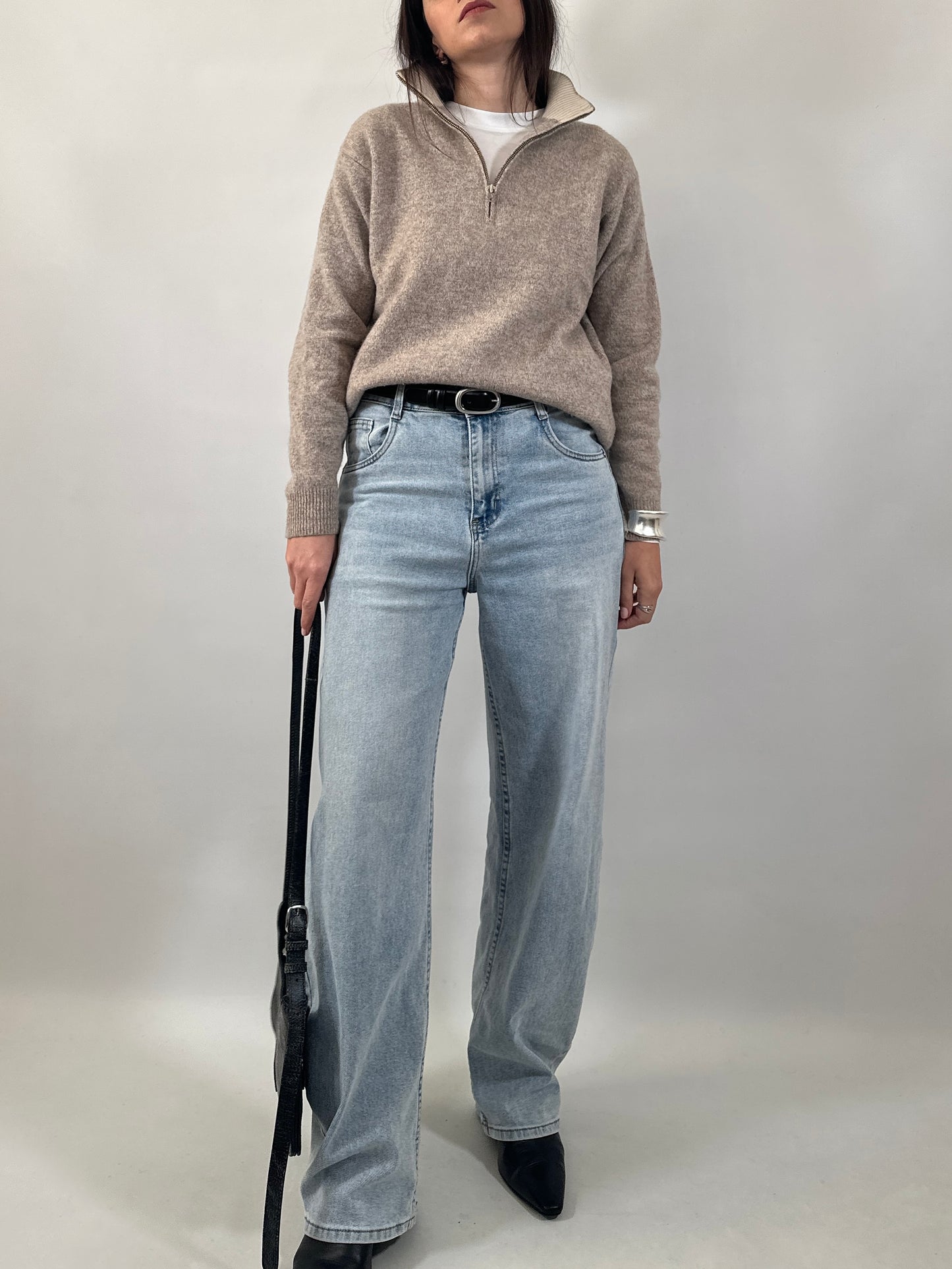 Pure Lambswool Half-Zip Sweater