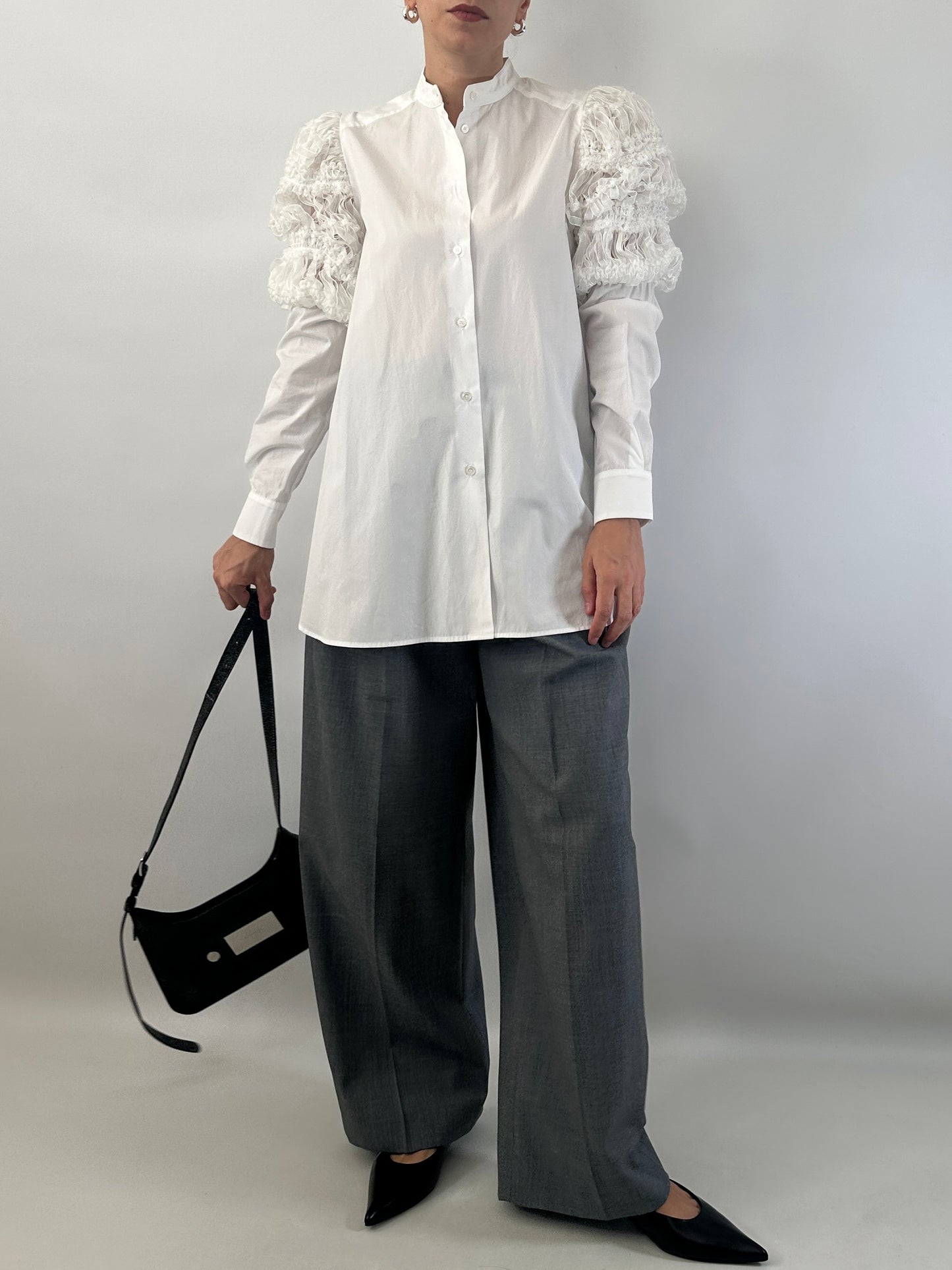 Weekend Max Mara shirt with organza puff shoulders