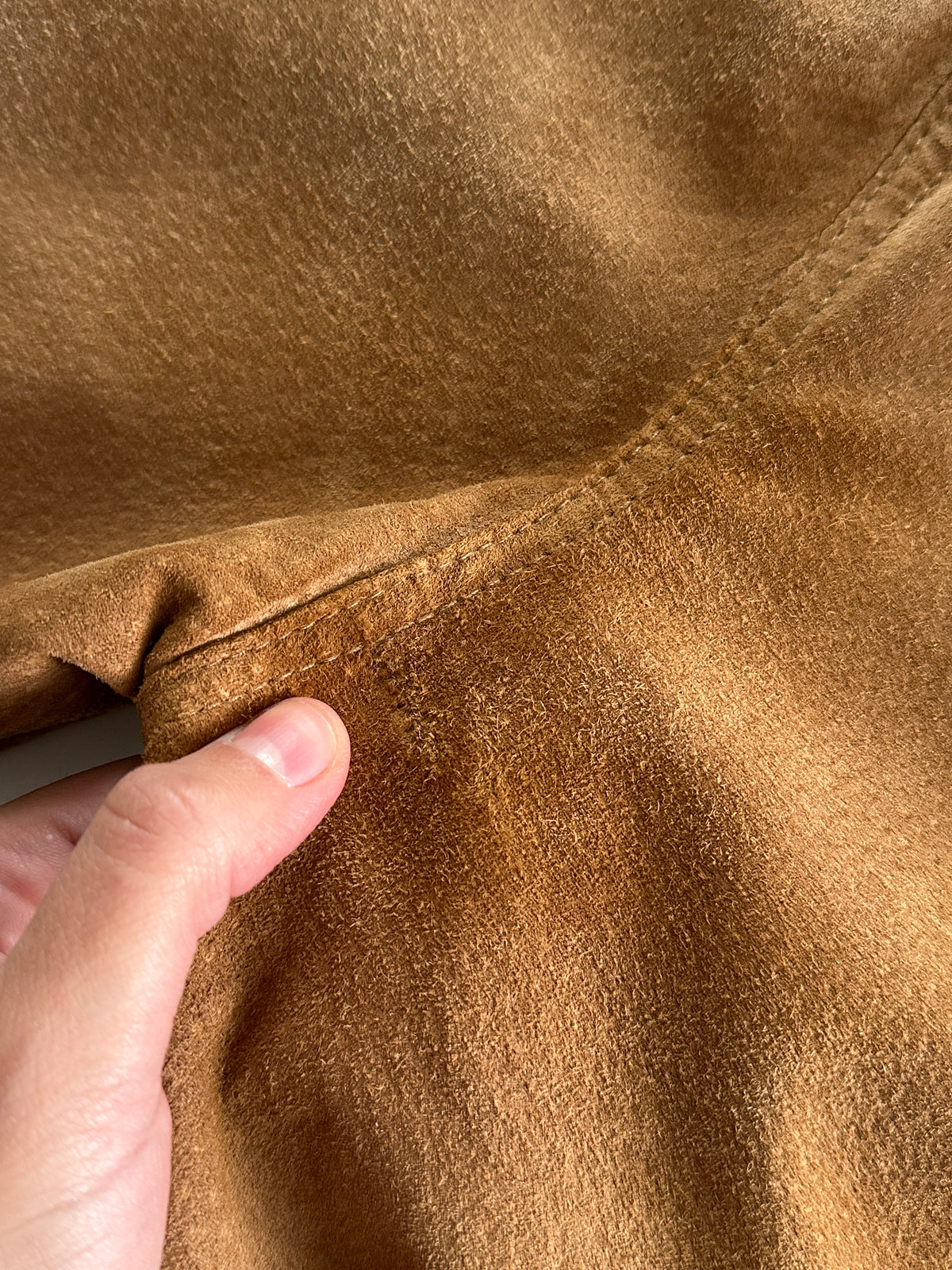 Tan Suede Tie-Front Blazer