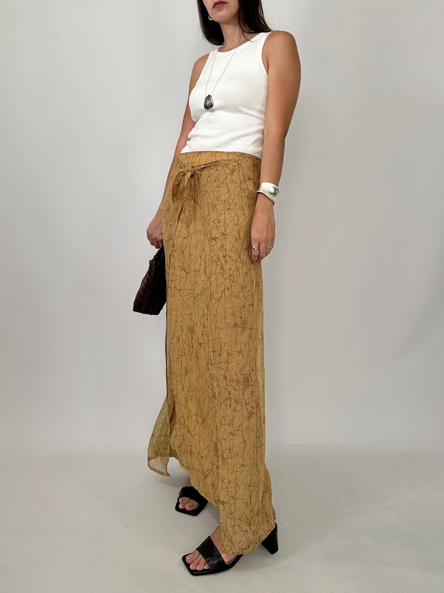 Marella Silk Overlay Maxi Skirt