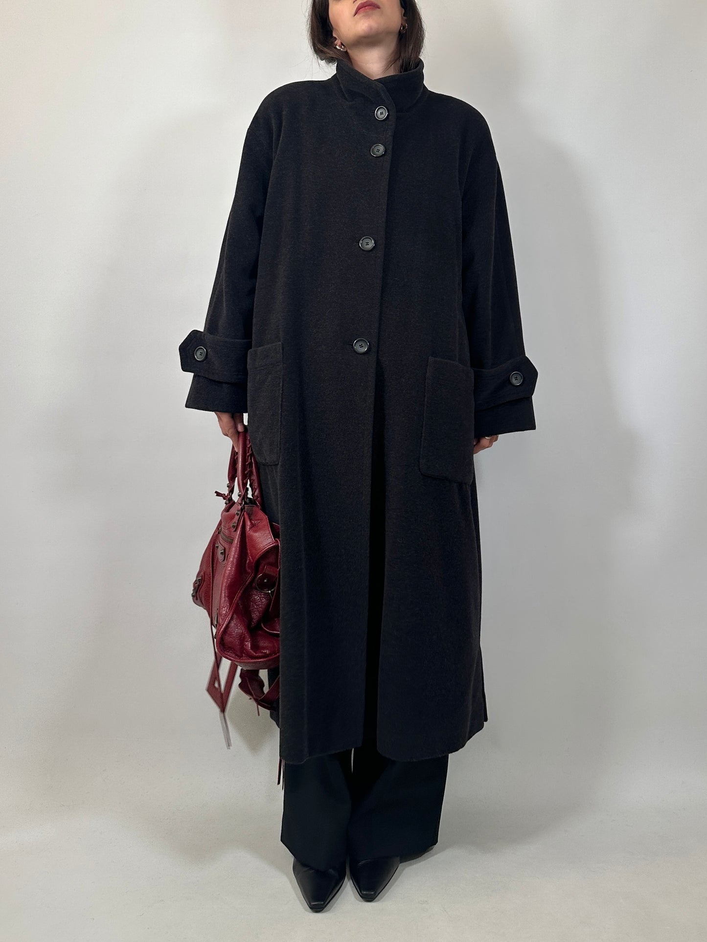 Oversized Vintage Funnel Neck Coat