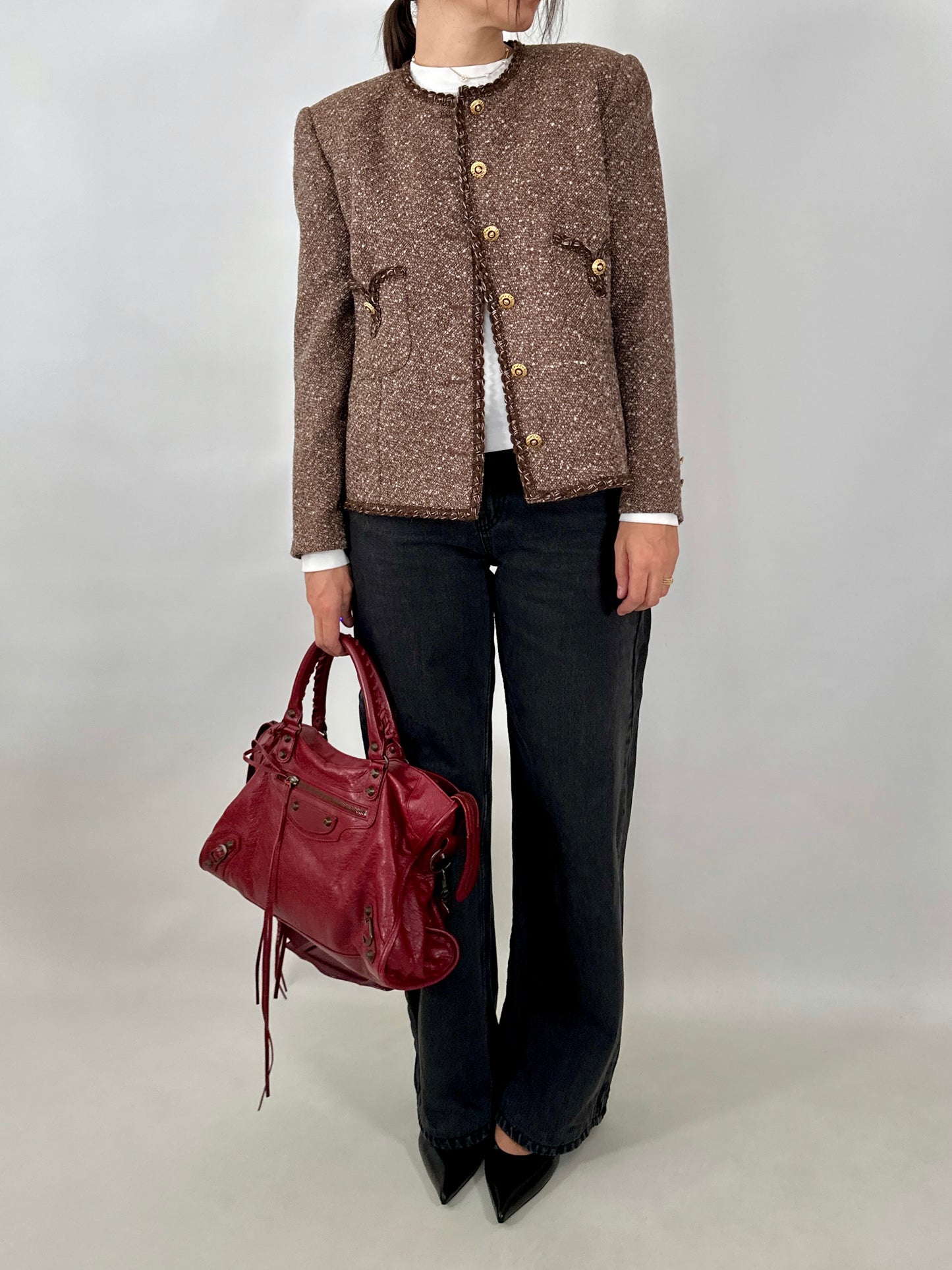 Vintage Luisa Spagnoli tweed bouclé jacket