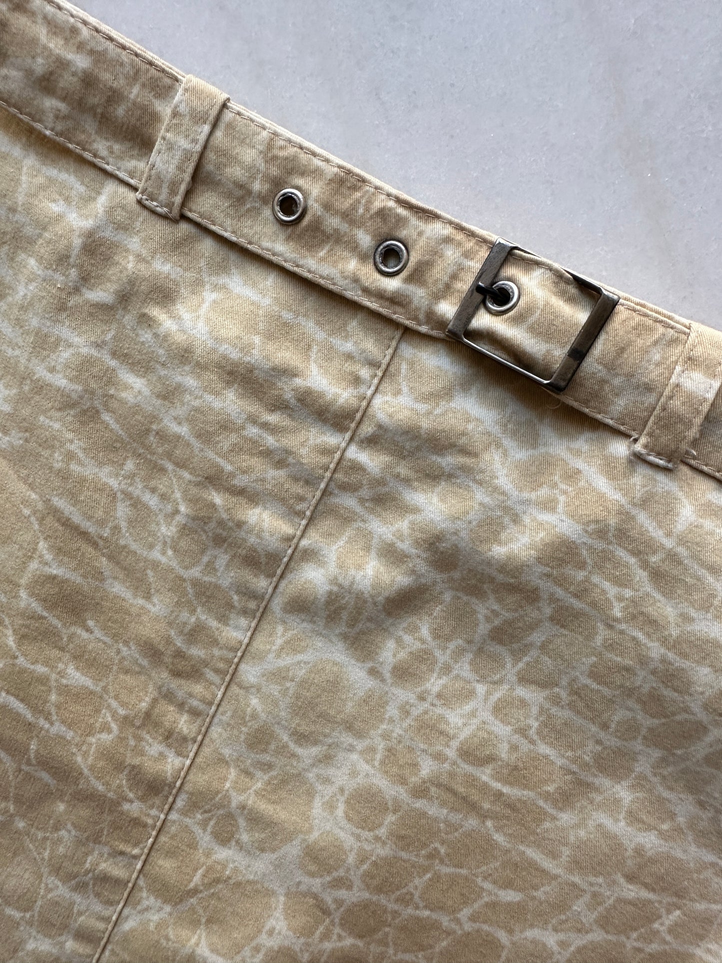 Croc-print cotton vintage skirt