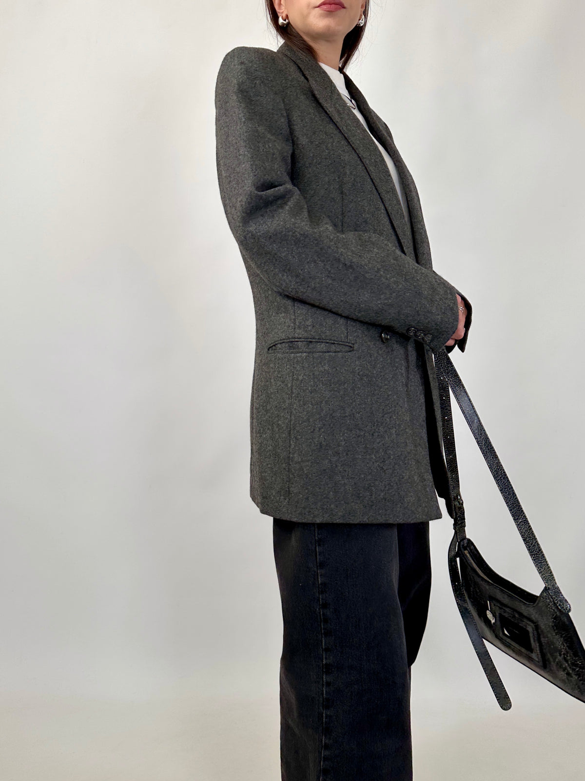 Pure Wool Double-Breasted Blazer