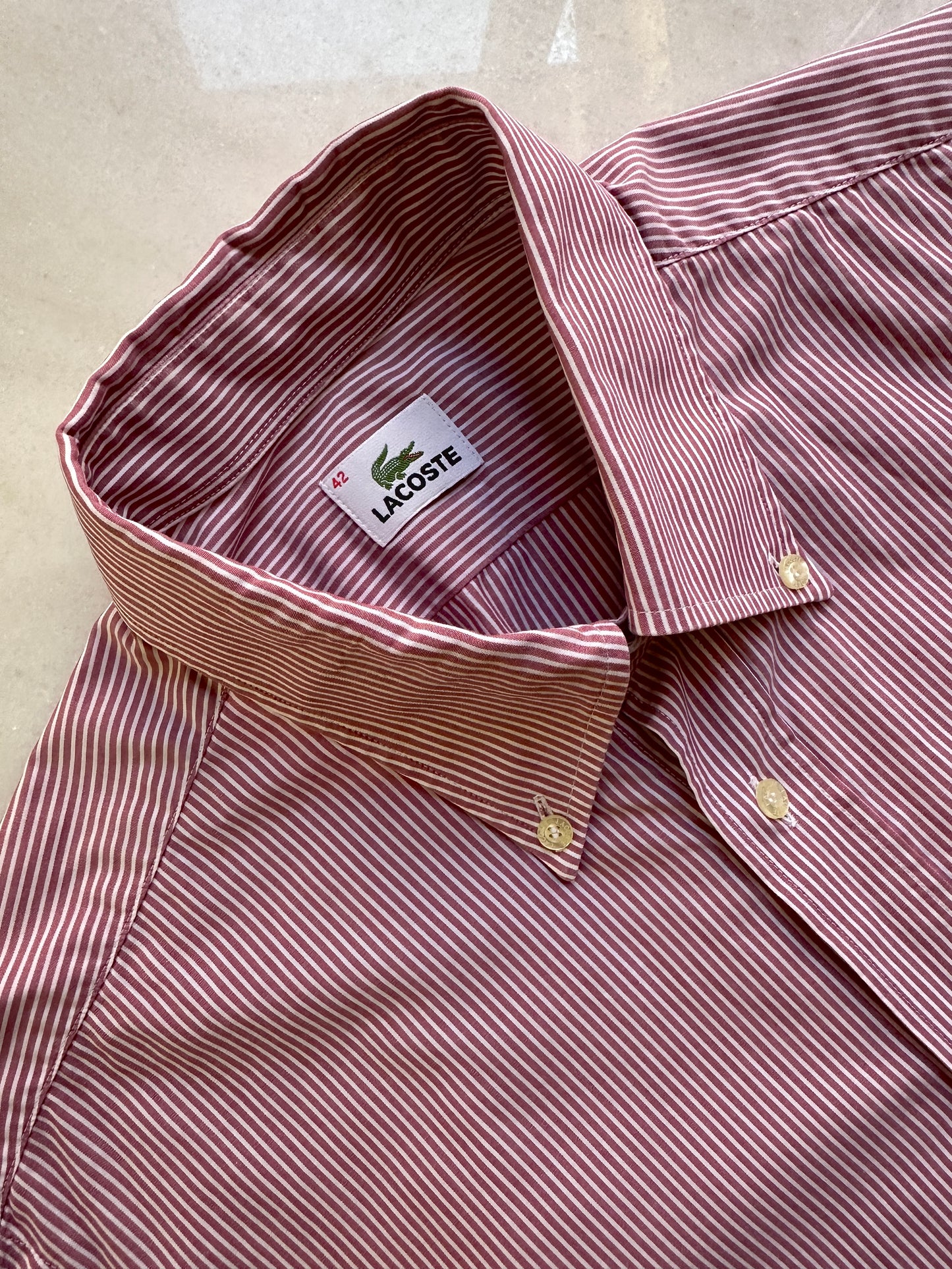 Lacoste short sleeve striped shirt