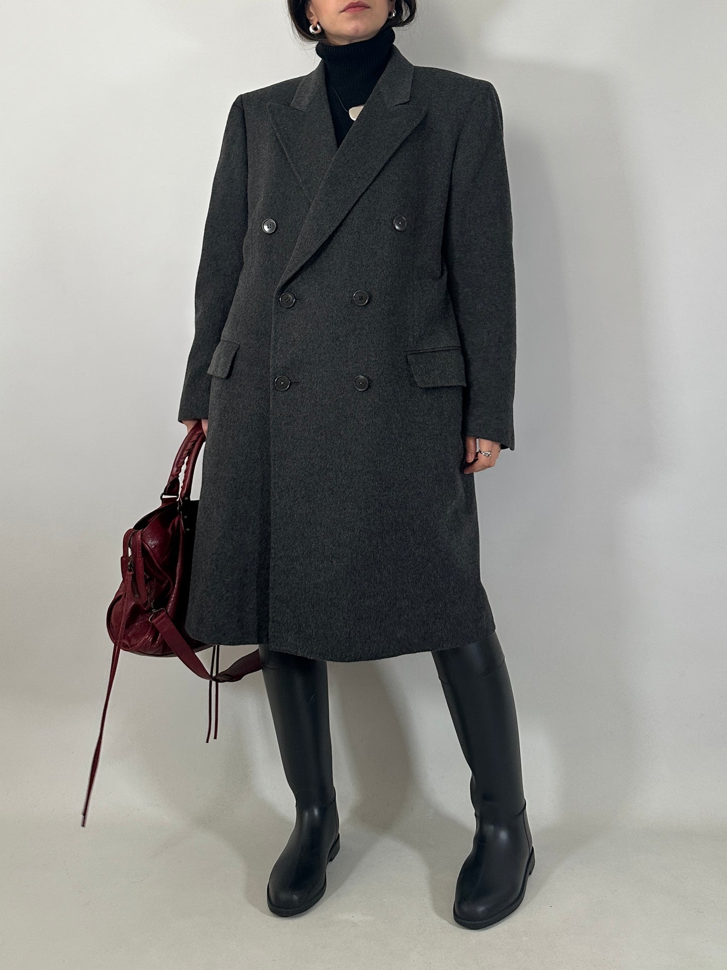 Vintage tailored double-breasted coat