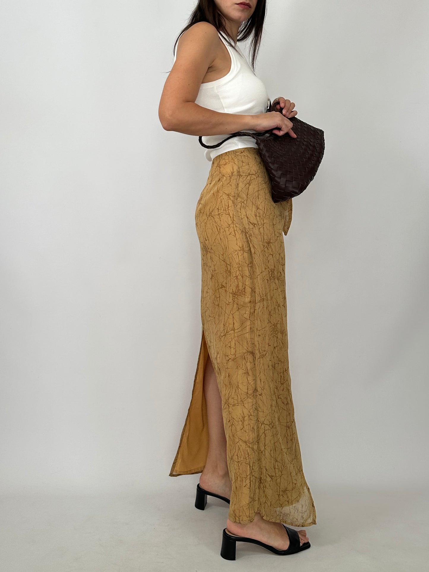 Marella Silk Overlay Maxi Skirt