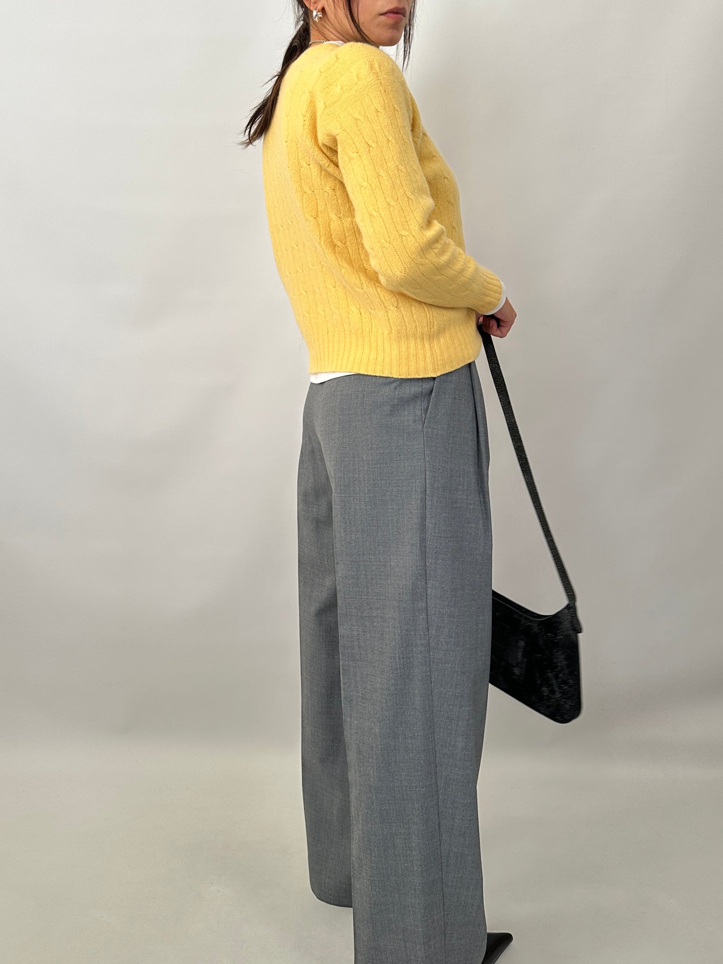 Handmade soft cable-knit sweater