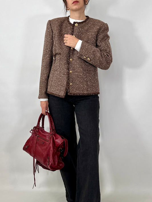 Vintage Luisa Spagnoli tweed bouclé jacket