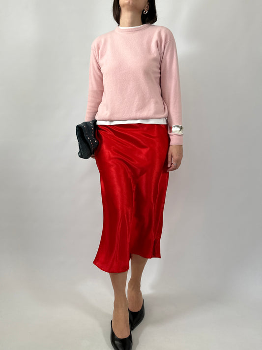 Vintage Powder Pink Knit Sweater