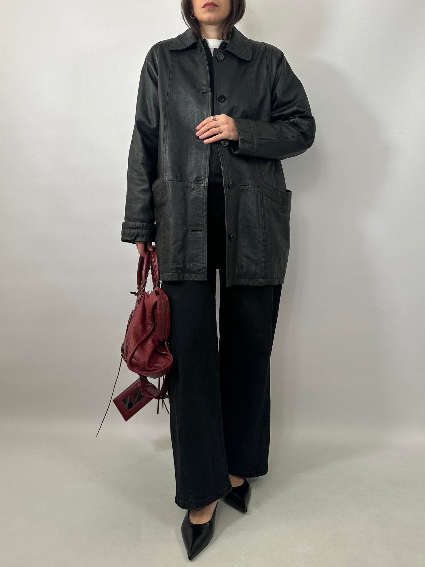 Vintage Leather Car Coat