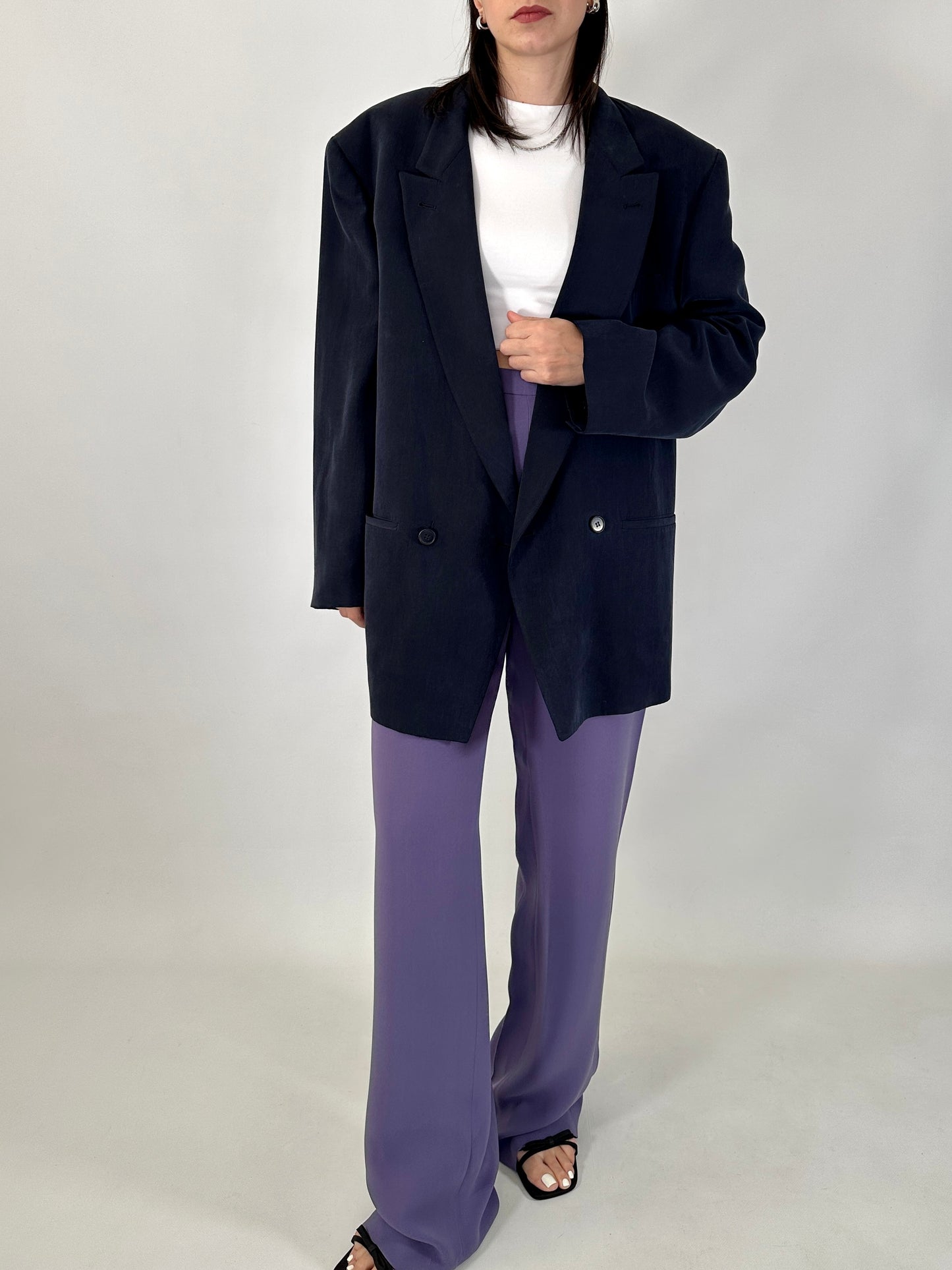 Vintage Byblos oversized silk blazer