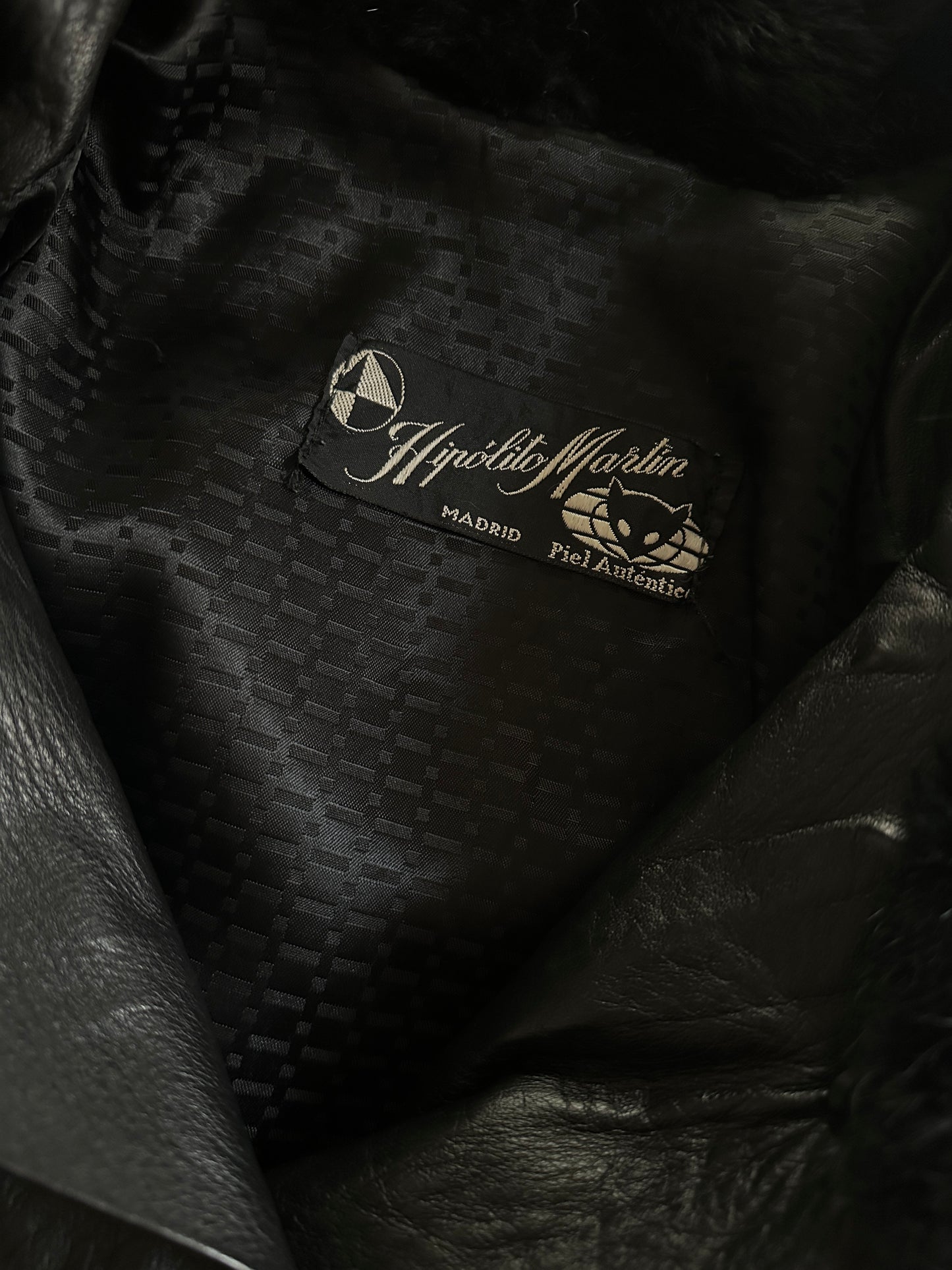 Vintage Fur & Leather Panel Jacket