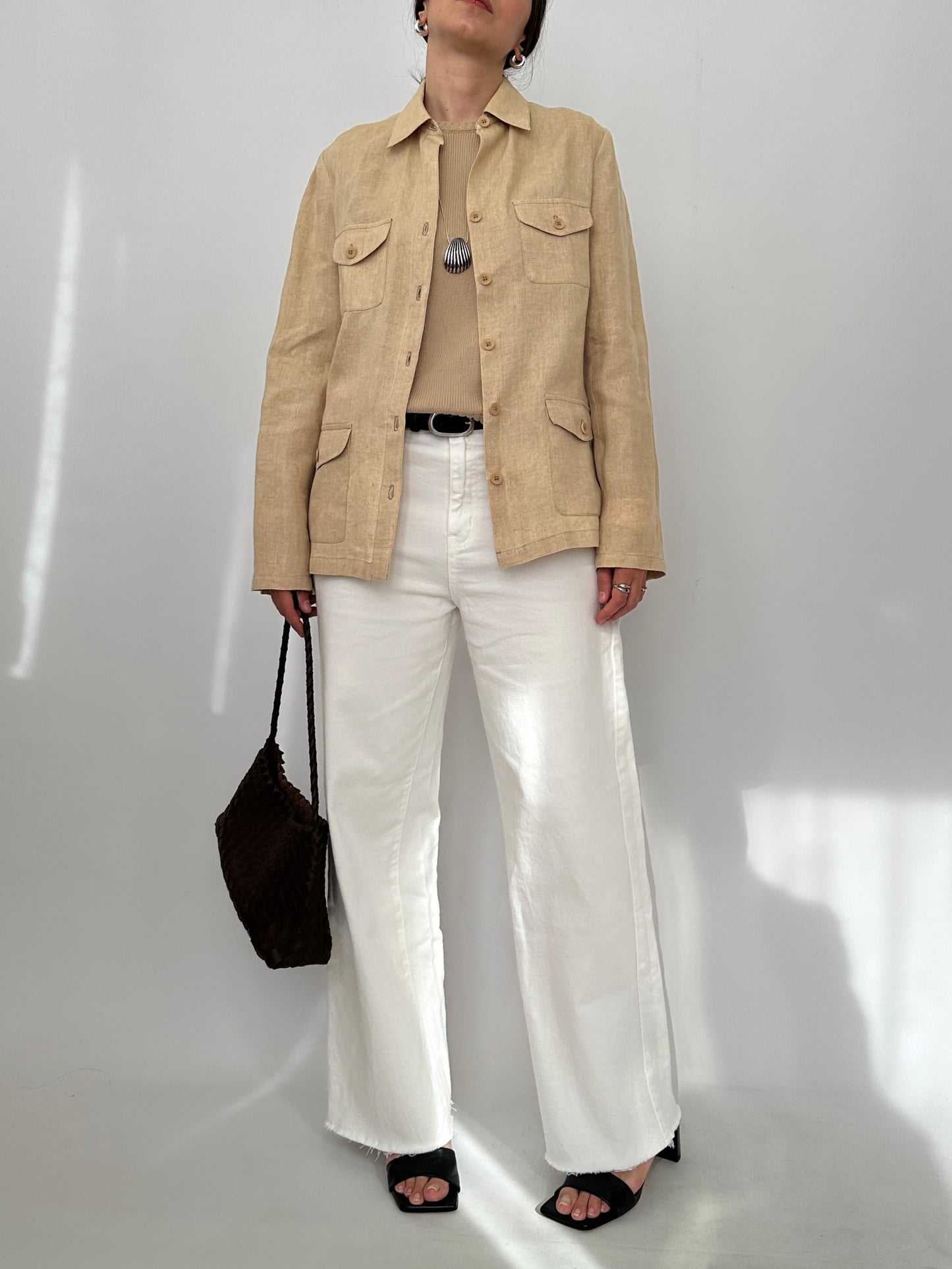 100% Linen Safari Overshirt