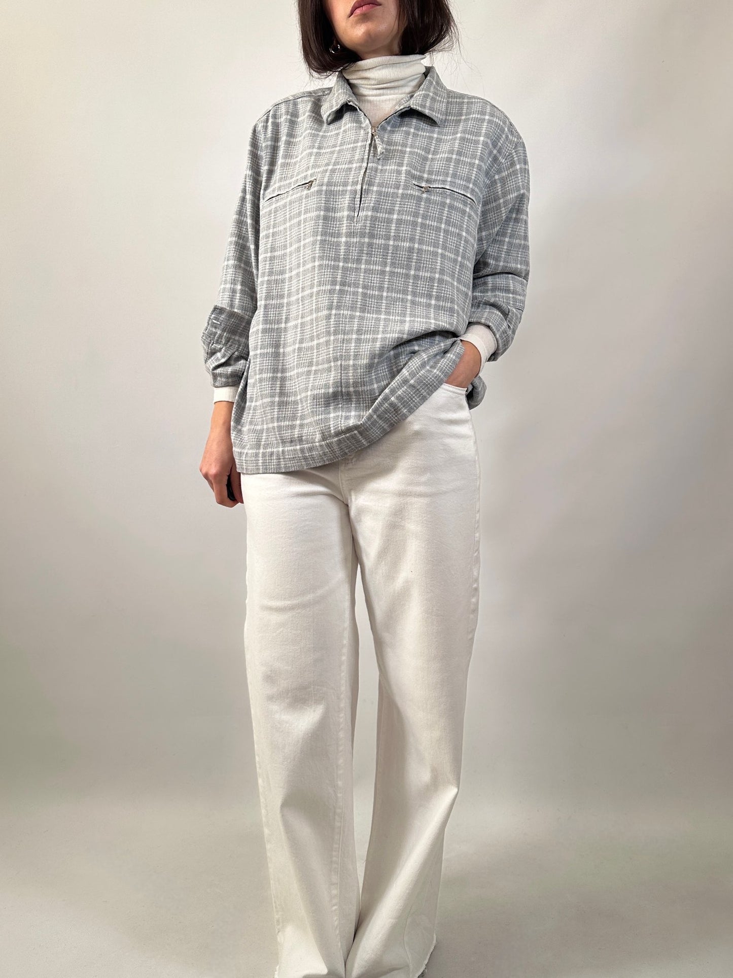 Vintage Marella Flannel Half Zip Shirt