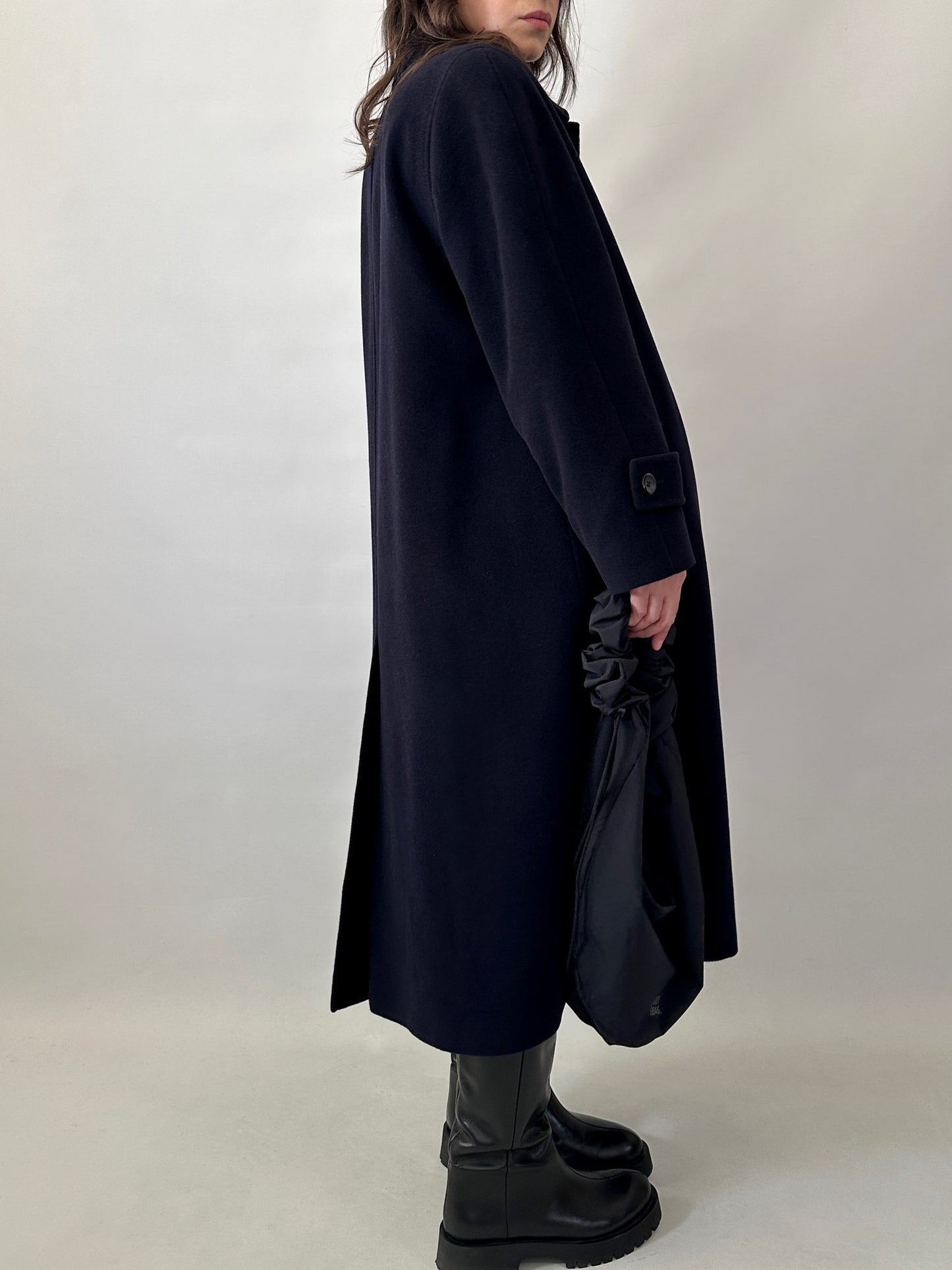 Vintage blue wool and angora coat