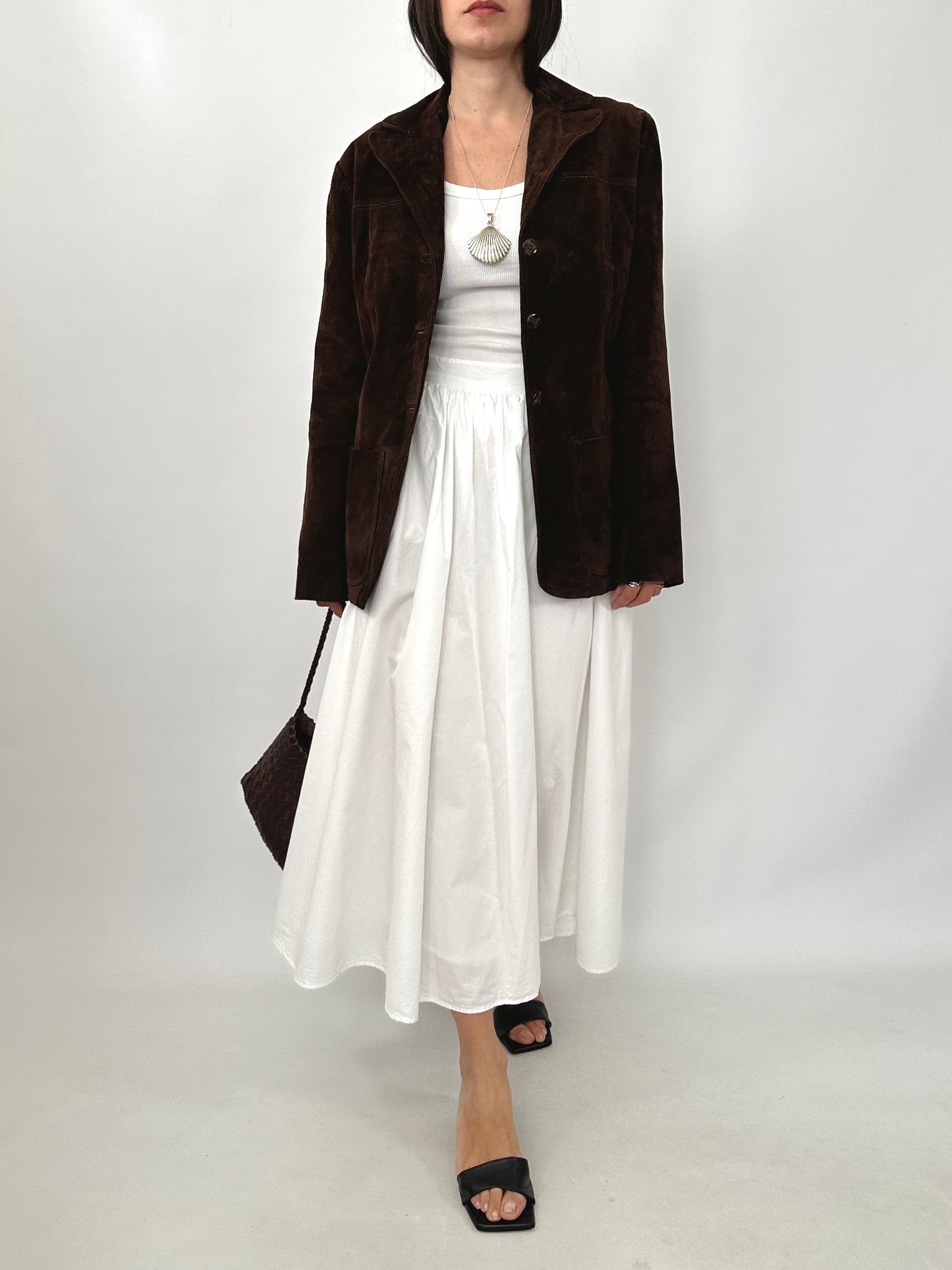 Chocolate Brown Suede Leather Jacket