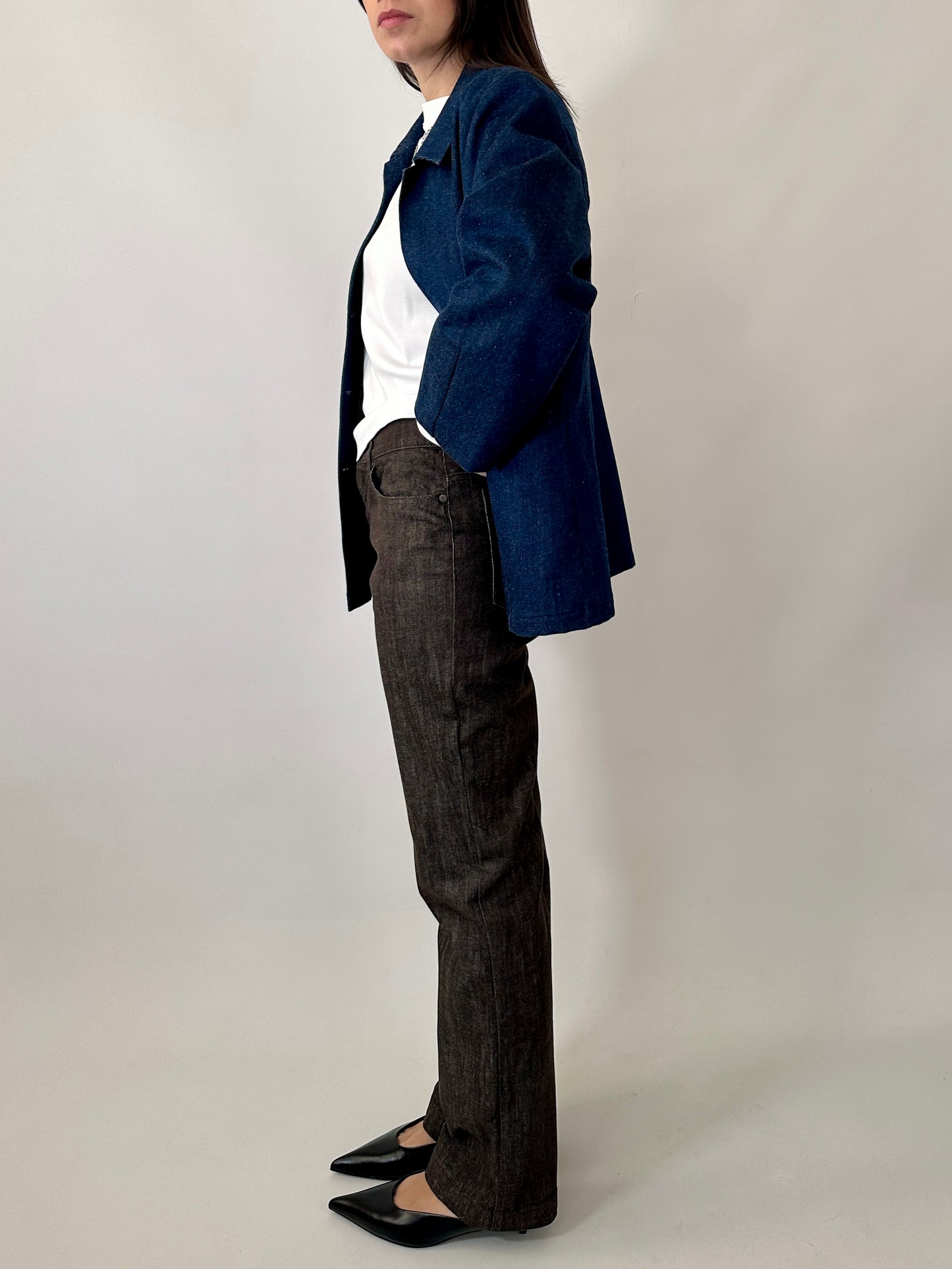 Max Mara chocolate straight jeans